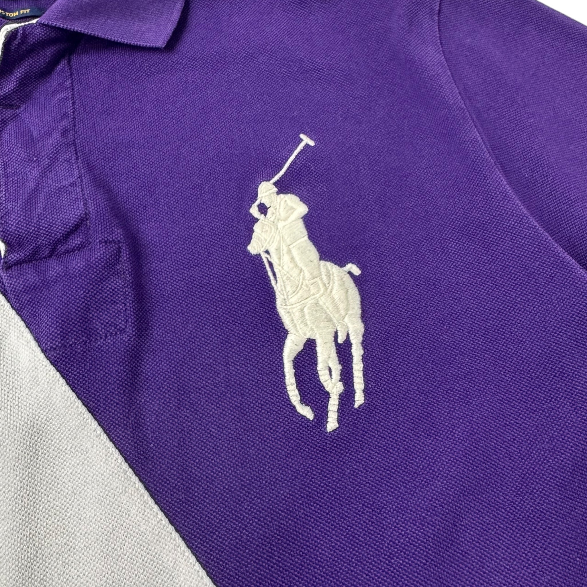 Polo Ralph Lauren Big Pony Stadium Shirt Purple/White