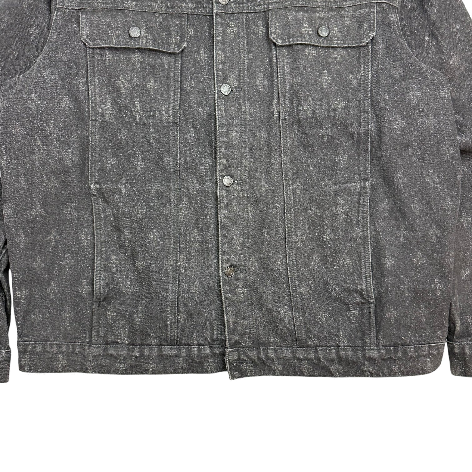 Octobers Very Own Monogram Owl Denim Jacket Black