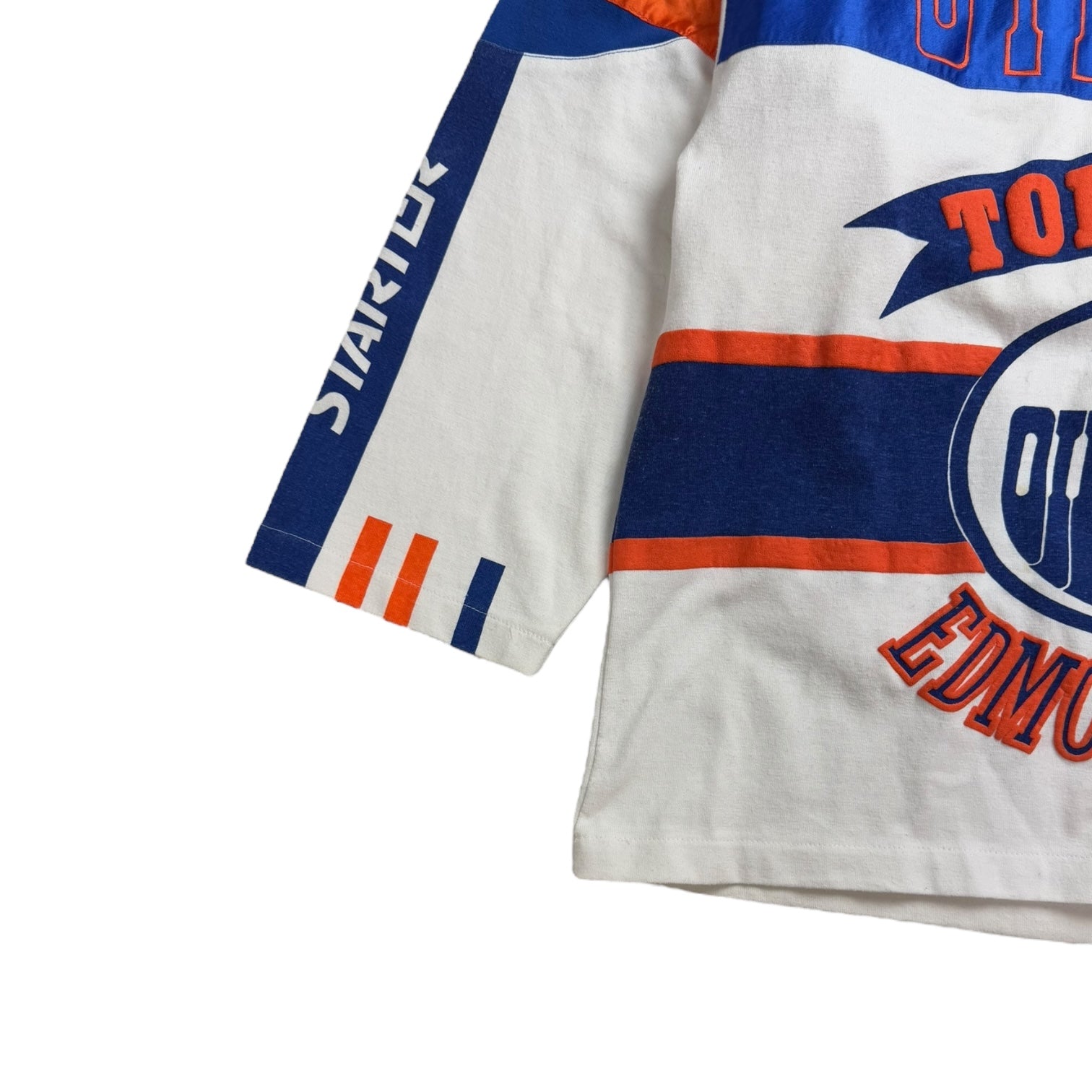 Vintage Starter Edmonton Oilers Stanley Cup L/S Shirt White/Blue