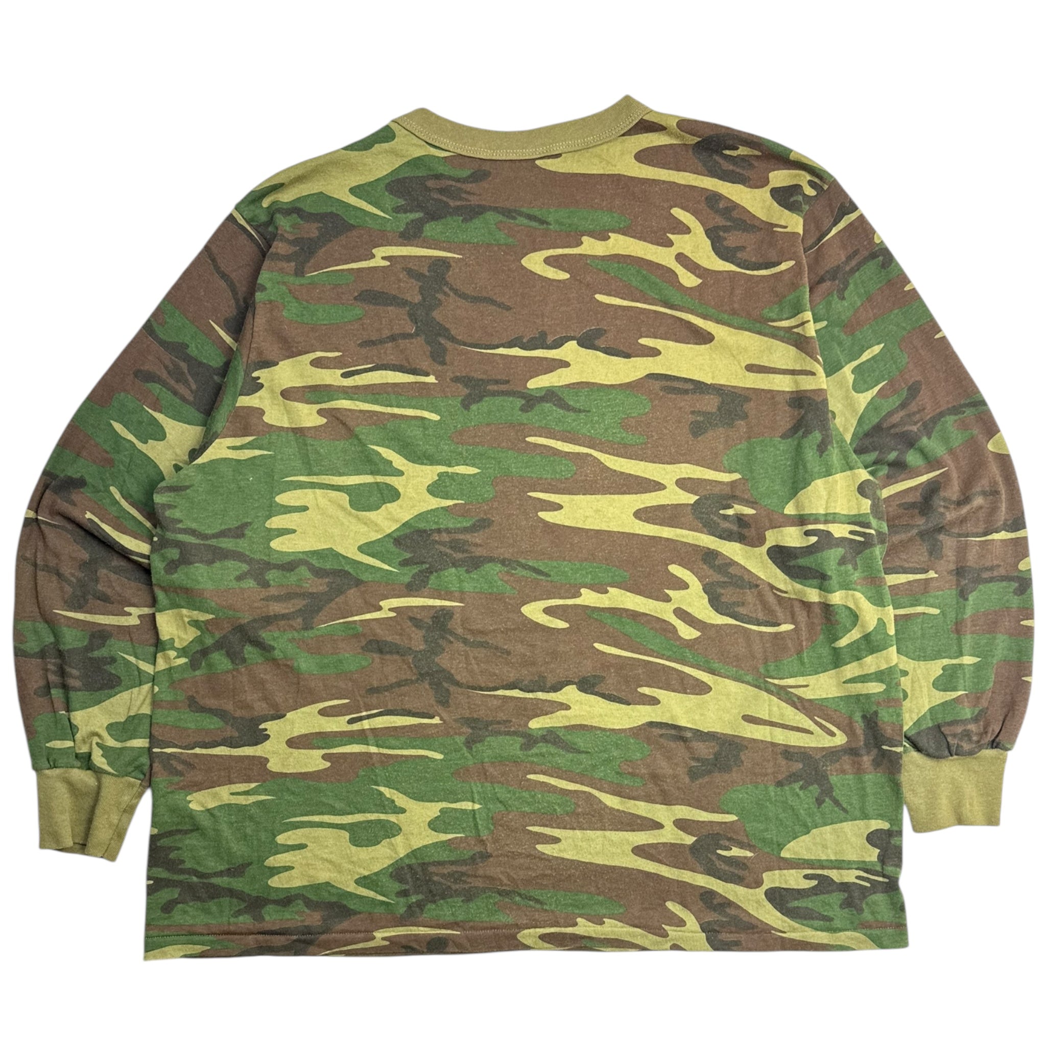 Vintage 90s American Made Woodland Camo Longsleeve T-Shirt