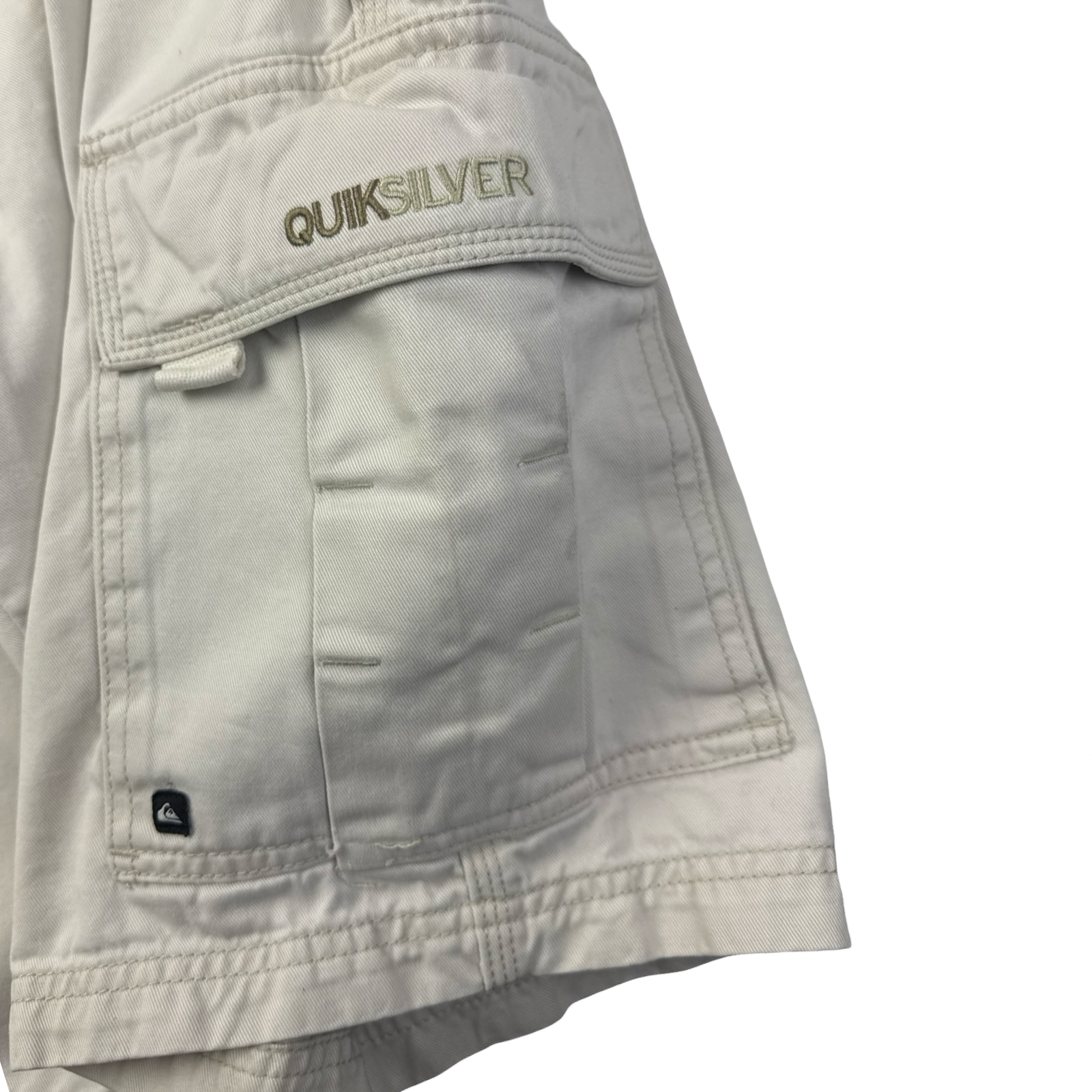 Vintage Quiksilver Cargo Short Bottoms Eggshell