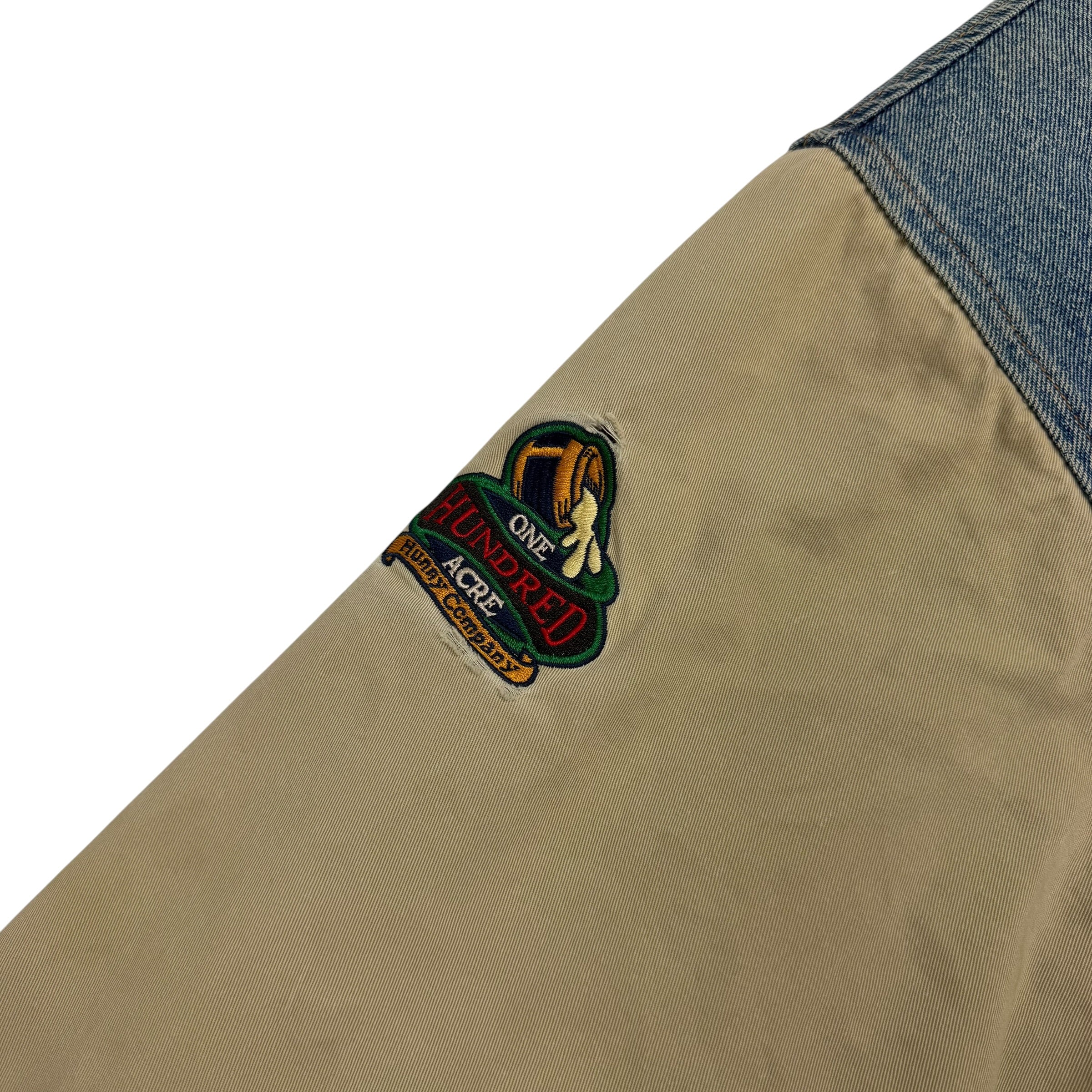 Vintage Disney Winnie The Pooh Denim Varsity Jacket Blue