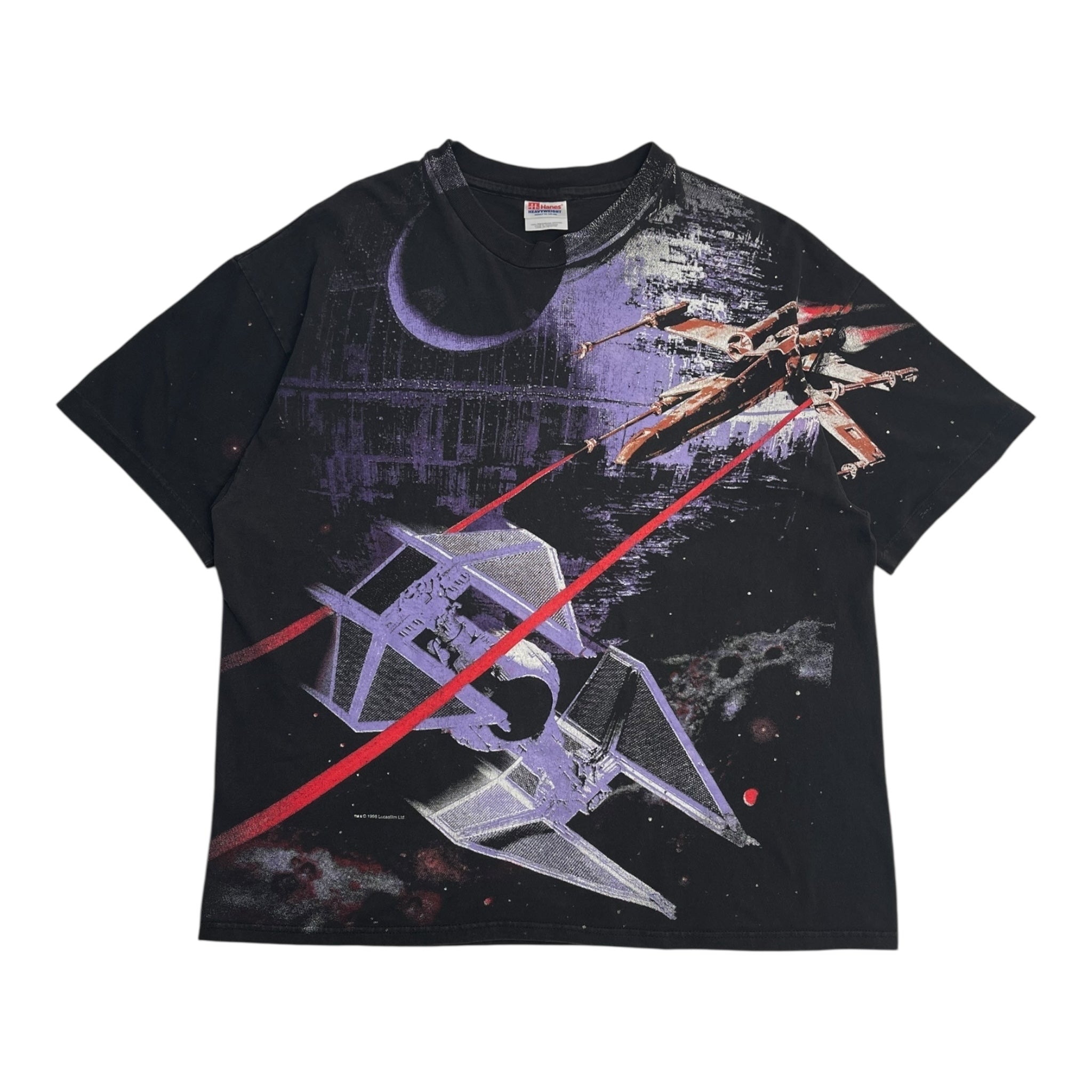 1996 Star Wars AOP X-Wing Battle T-Shirt