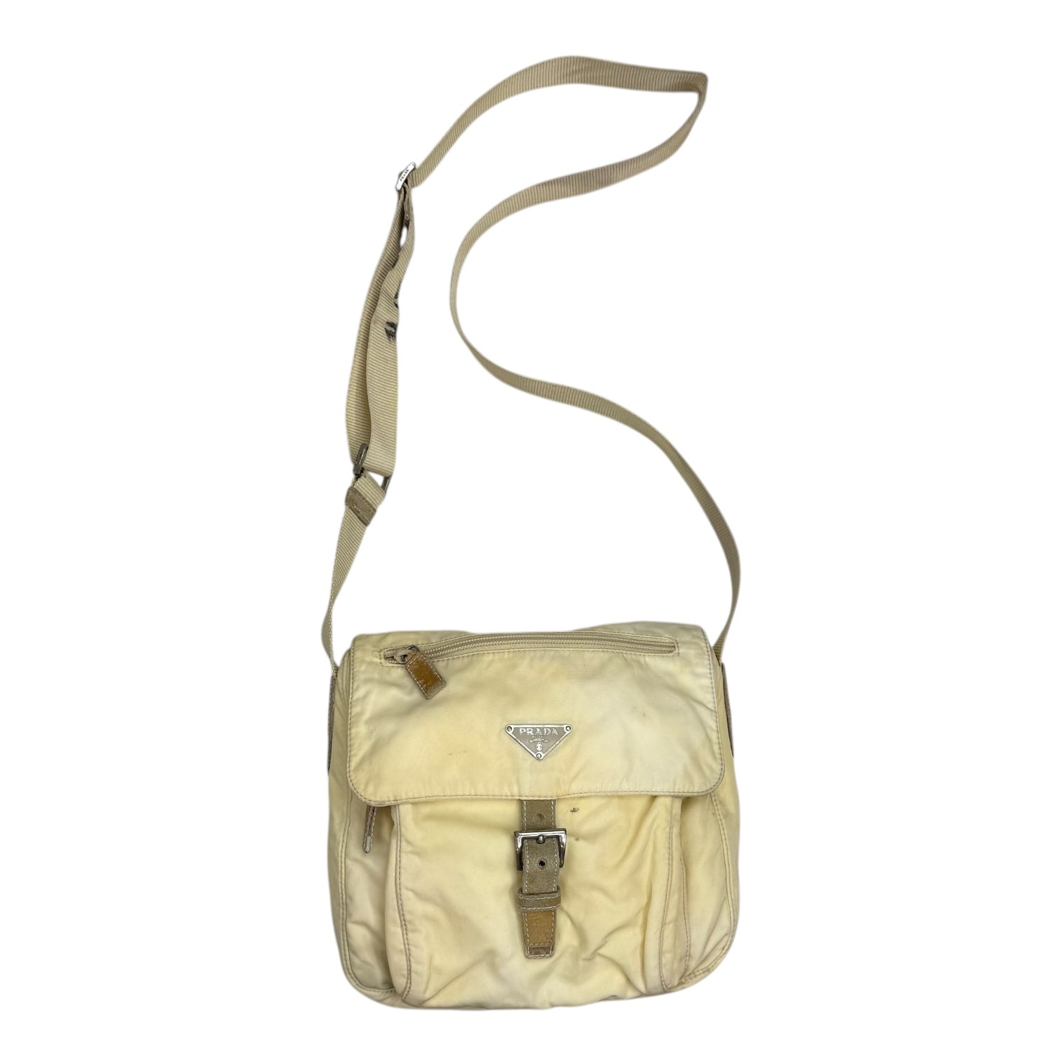 Prada Nylon Crossbody Bag White