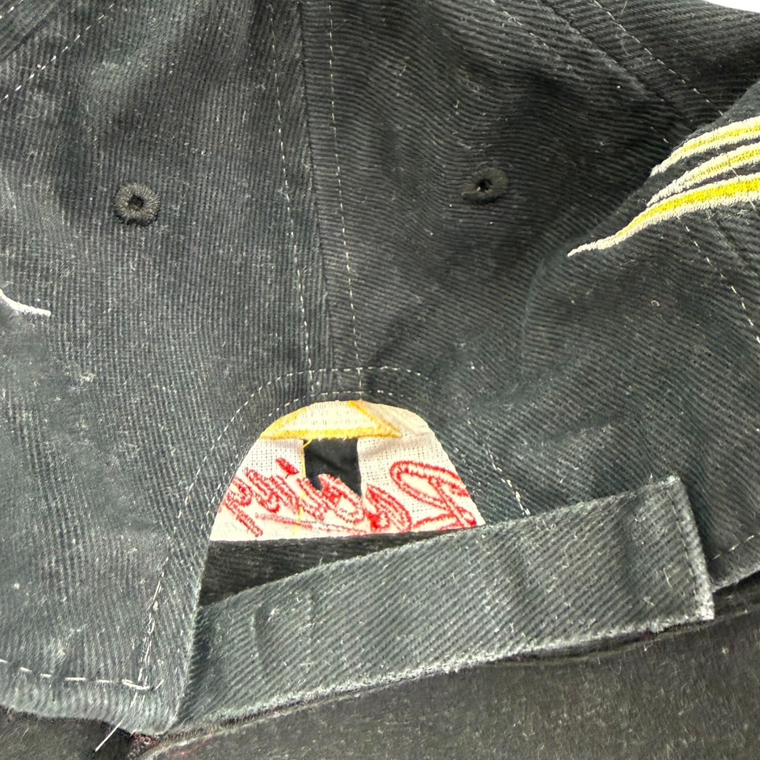 Vintage CAT Racing Flames Hat Black