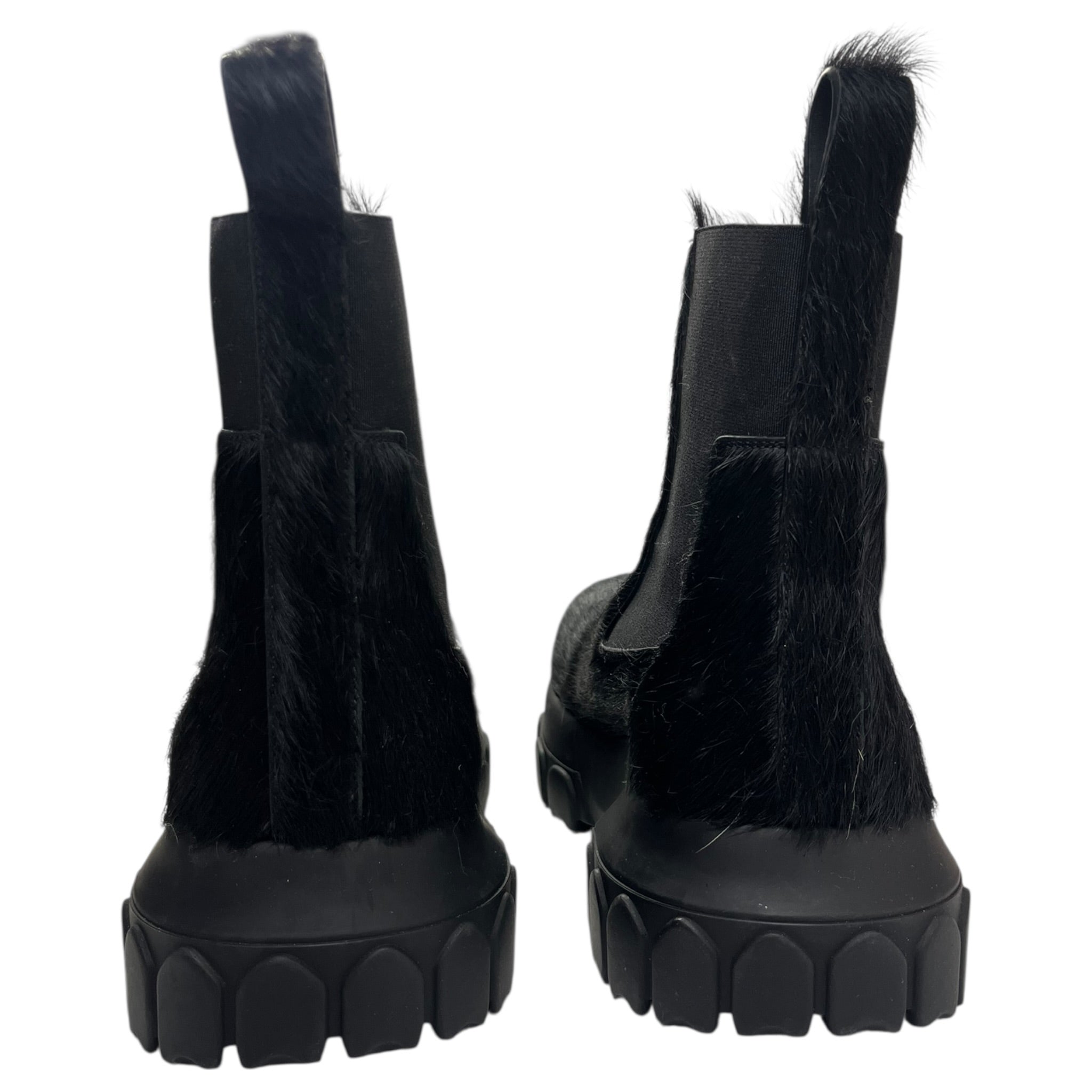 (W) Rick Owens Black Concordians Beatle Bozo Tractors Boots (Used)