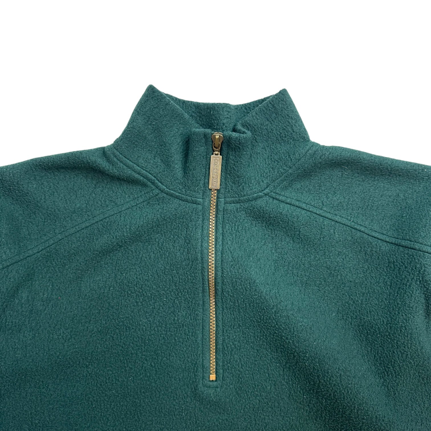 Vintage Quarter Zip Fleece Green