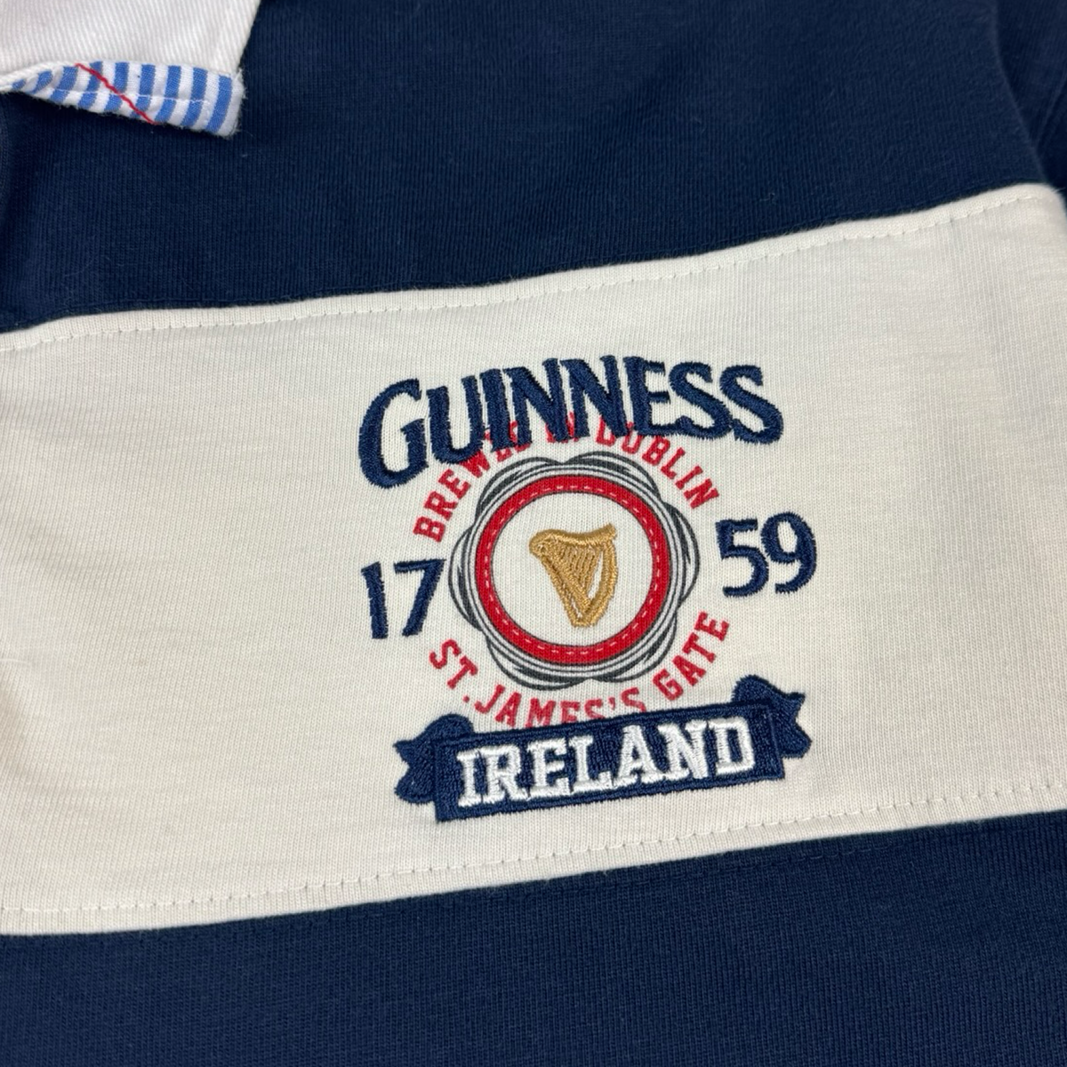 Vintage Guinness Striped Polo Shirt