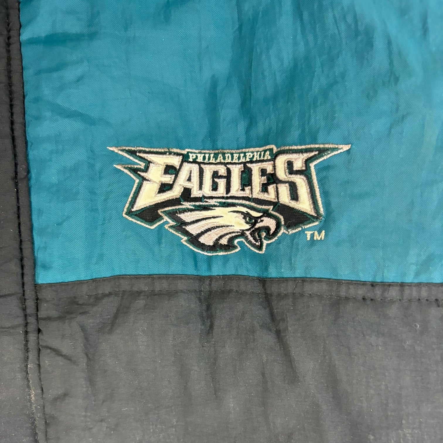 Vintage Pro Player Philadelphia Eagles Puffer Jacket Teal/Black