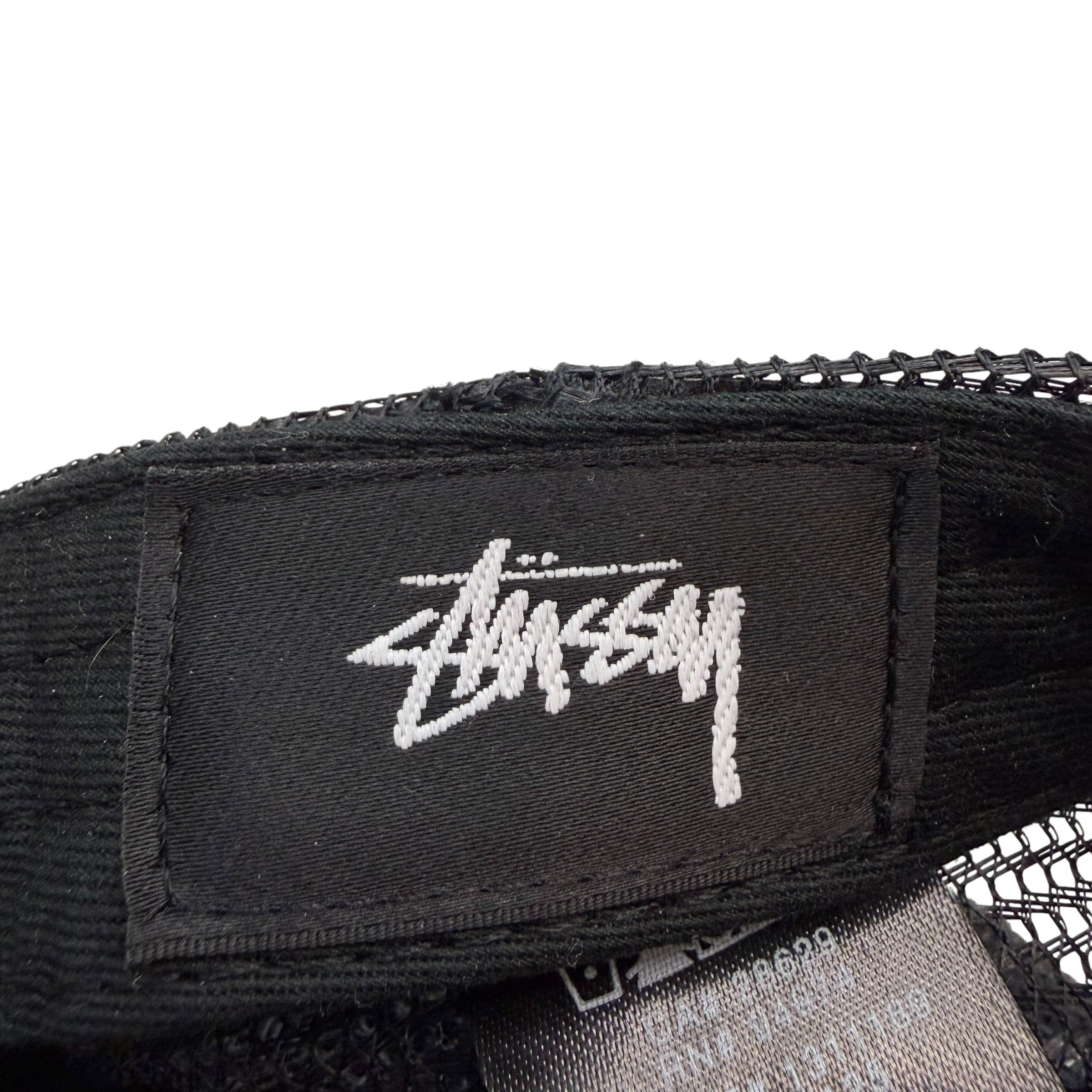 Stussy Waxed Cursive Trucker Black
