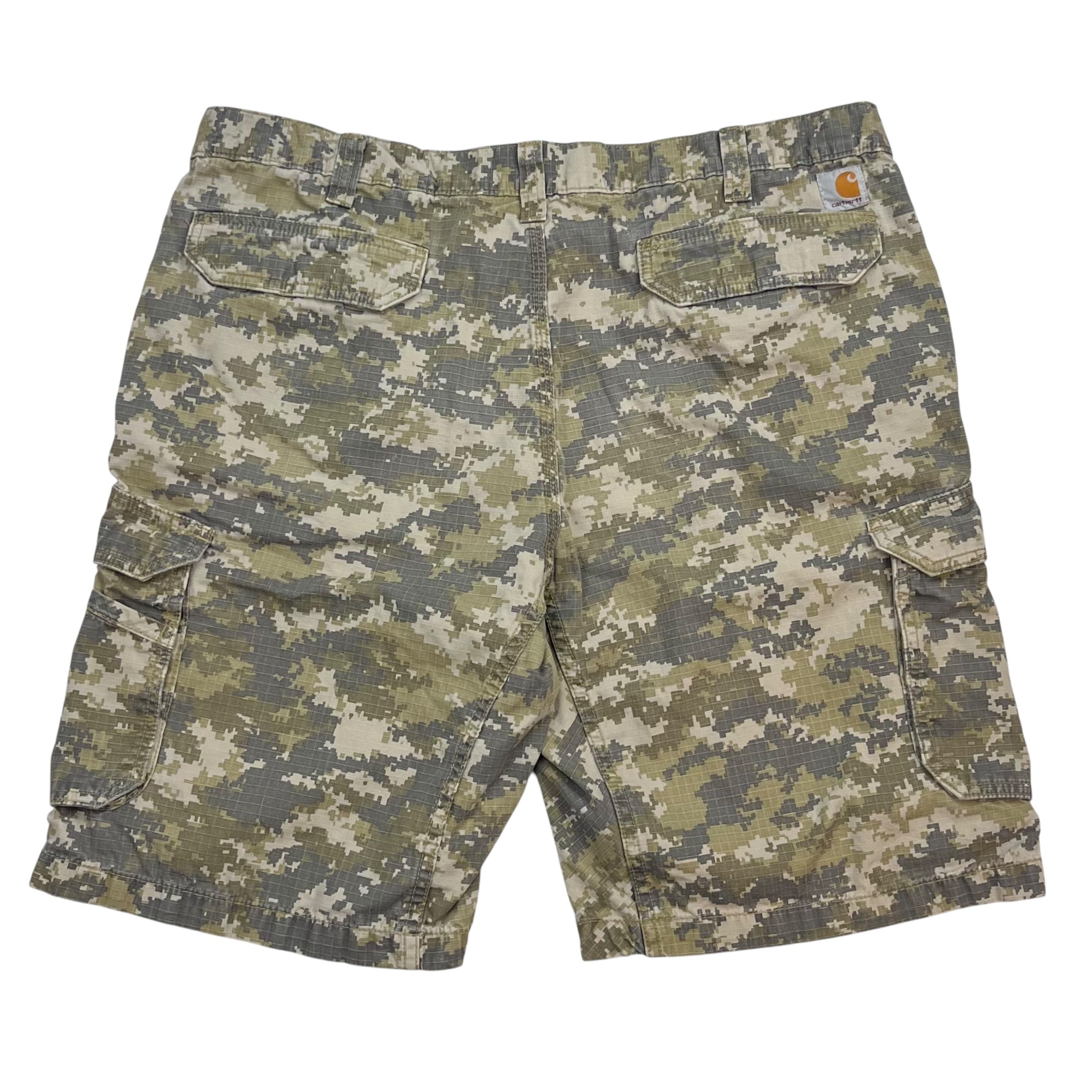 Vintage Carhartt Cargo Shorts Light Green Camo