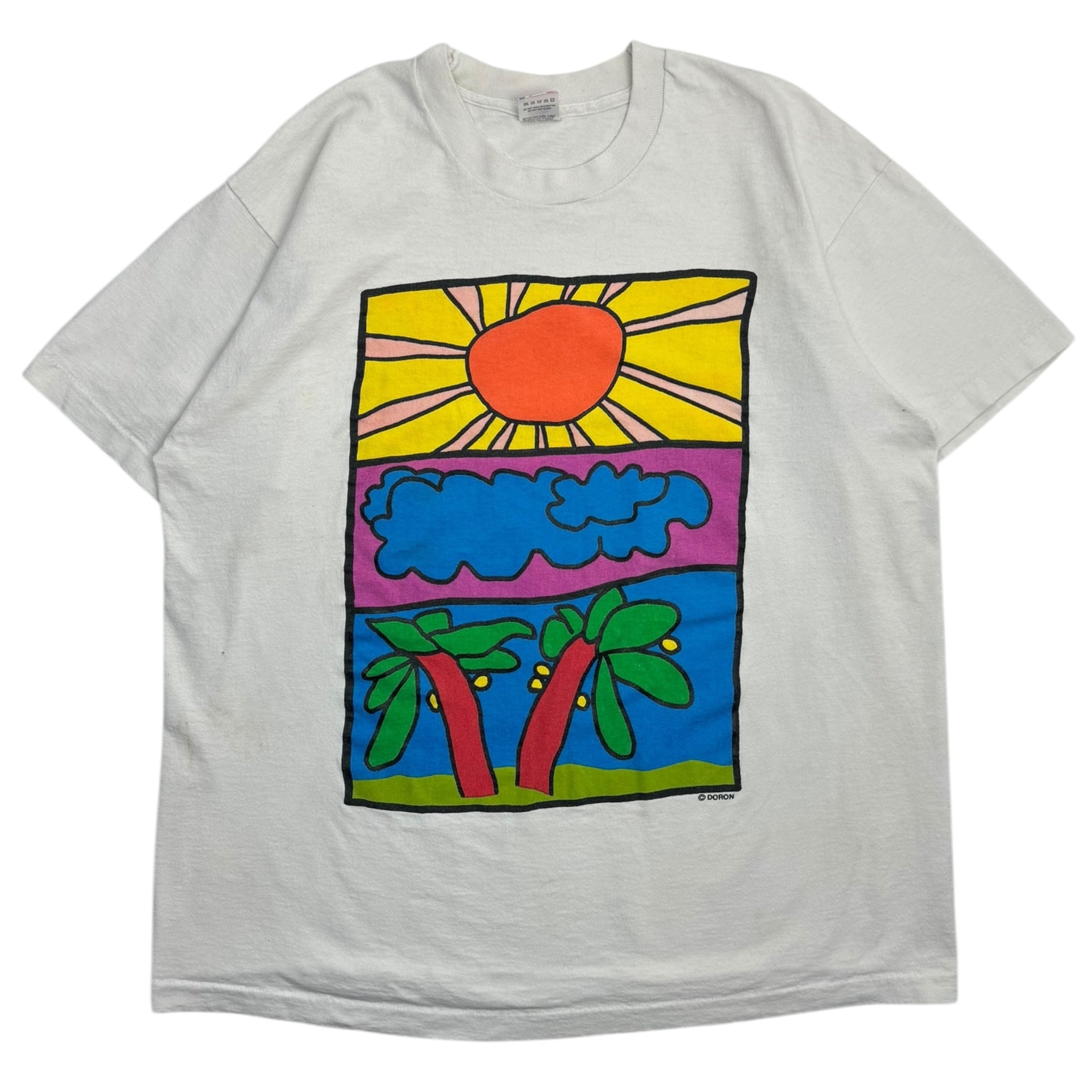 Vintage Doron Sun Light Cloud Nature Art T-Shirt