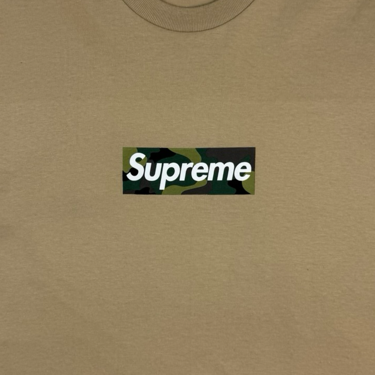 Supreme Camo Box Logo Tee Khaki