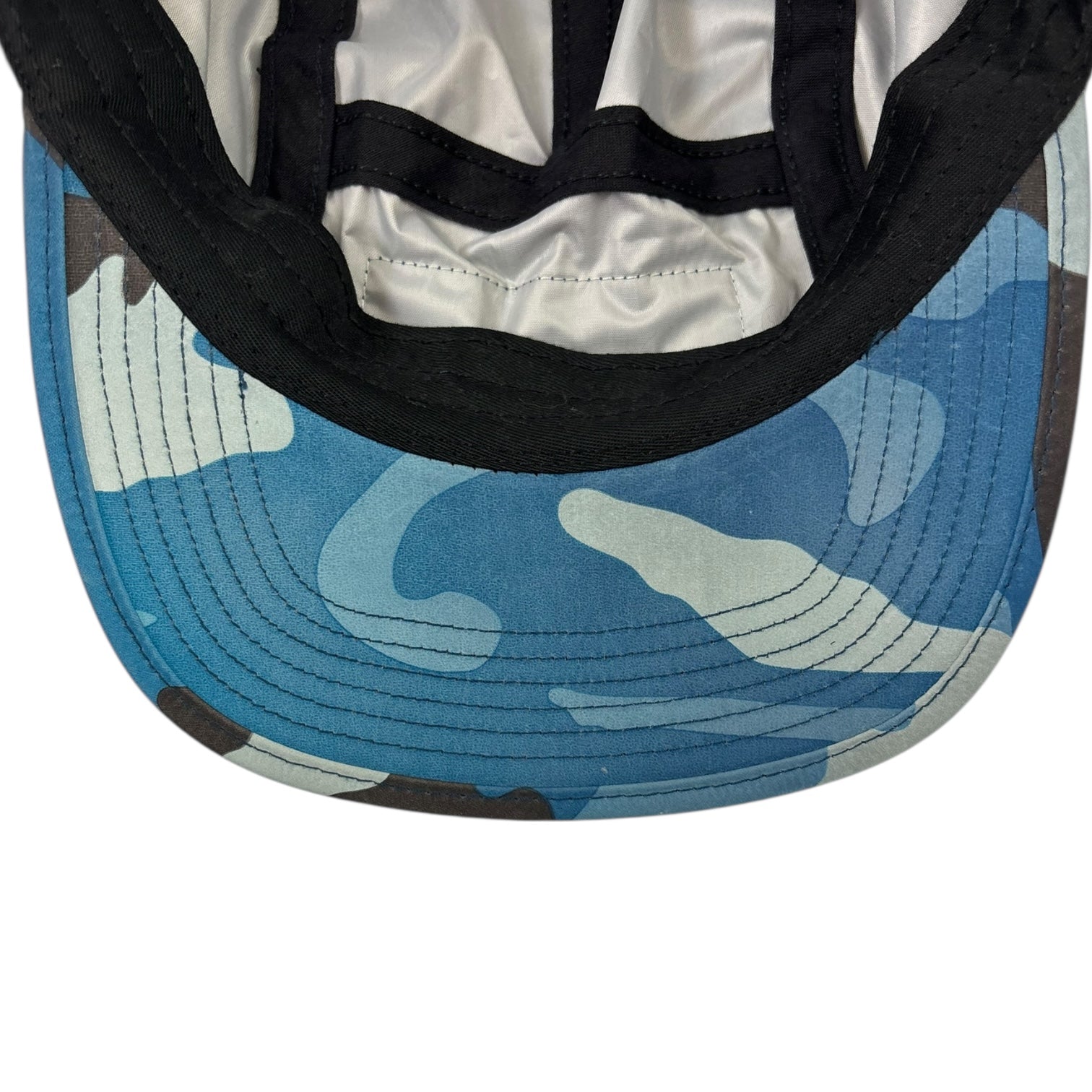 Supreme FW18 Reflective Camo Camp Cap Blue