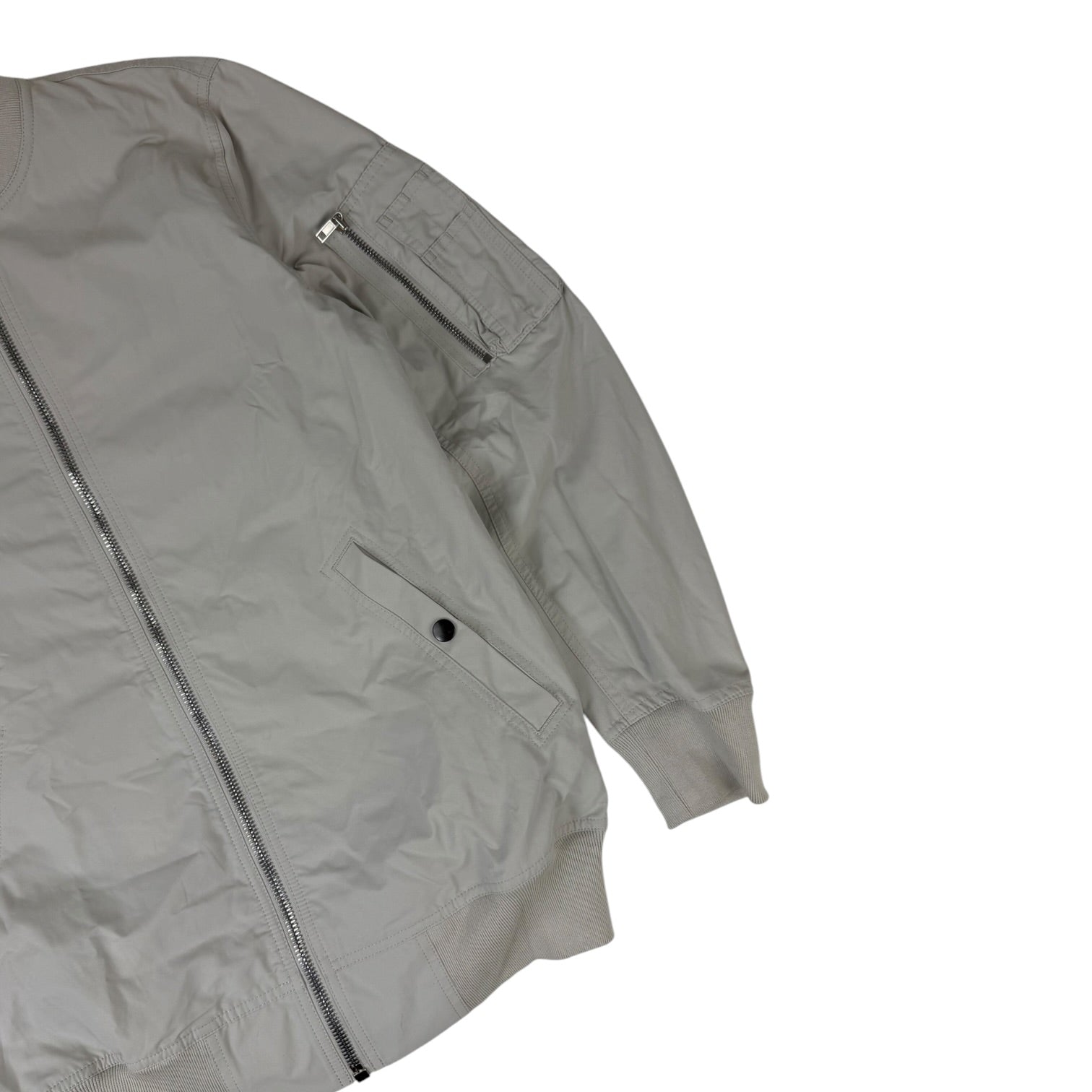 Rick Owens Raglan Flight Bomber Jacket Grey