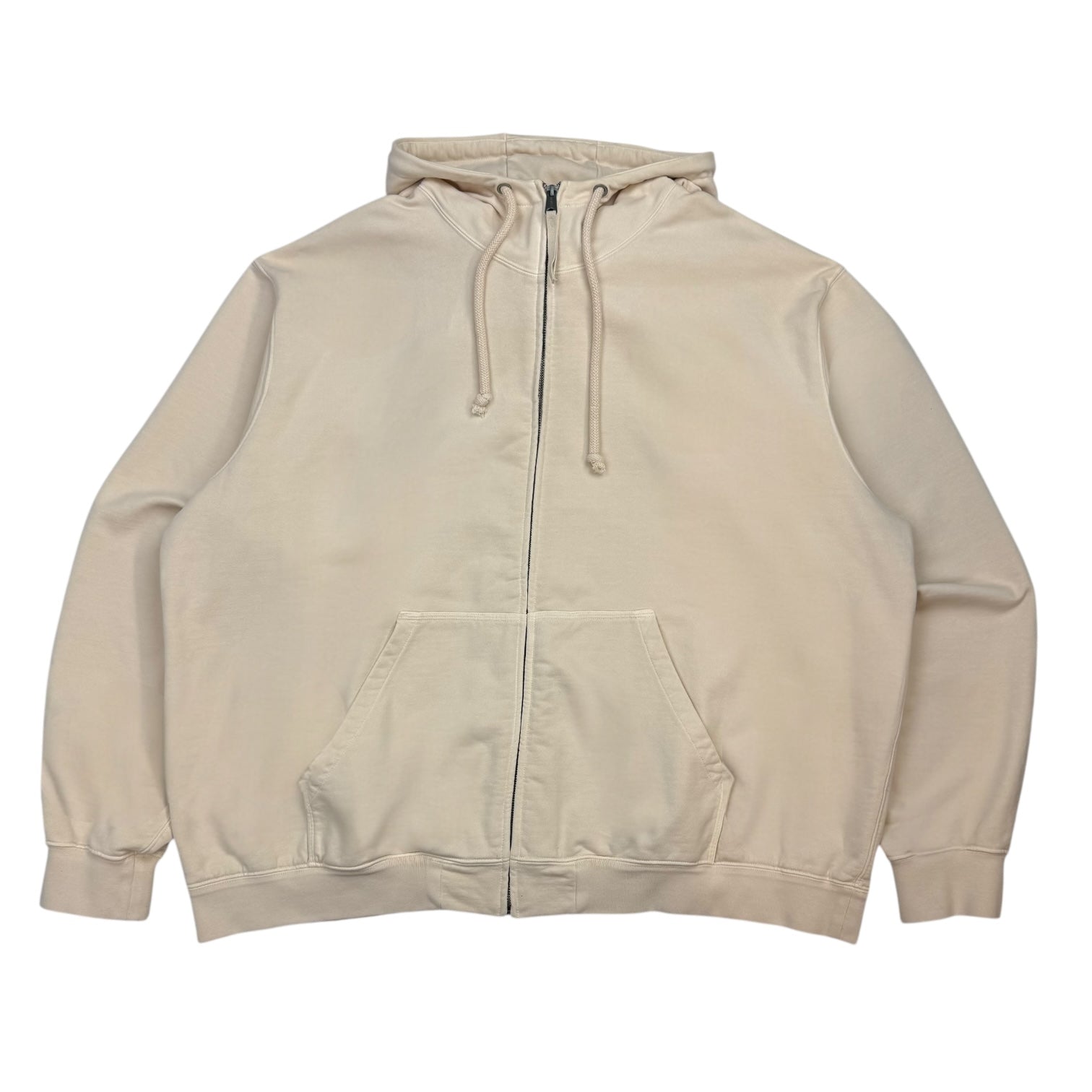 Maison Margiela Embroidered Logo Hoodie Cream
