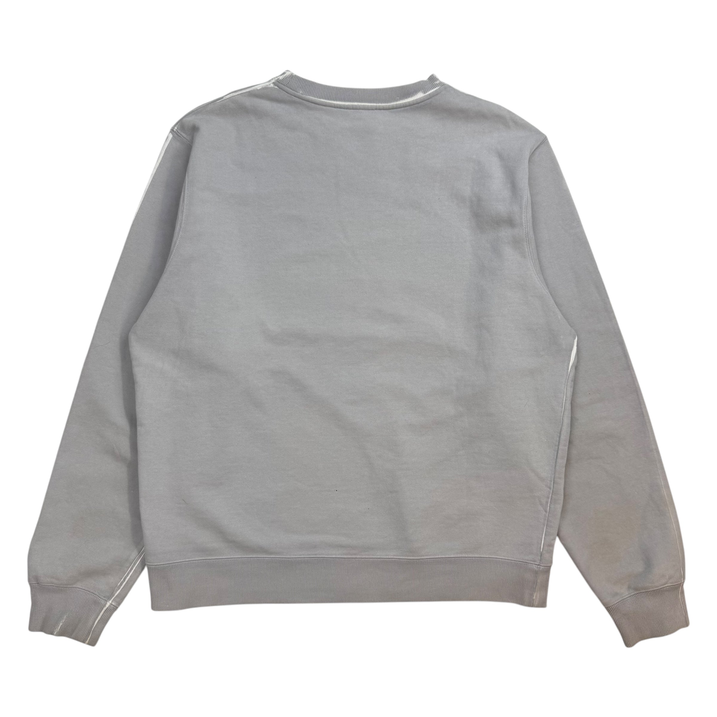 Dior x Shawn Stussy Bee Garment-Dyed Crewneck Grey