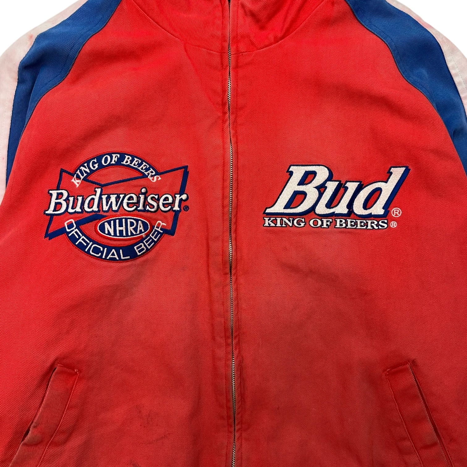 Vintage Budweiser NHRA Winston Drag Racing Jacket Red