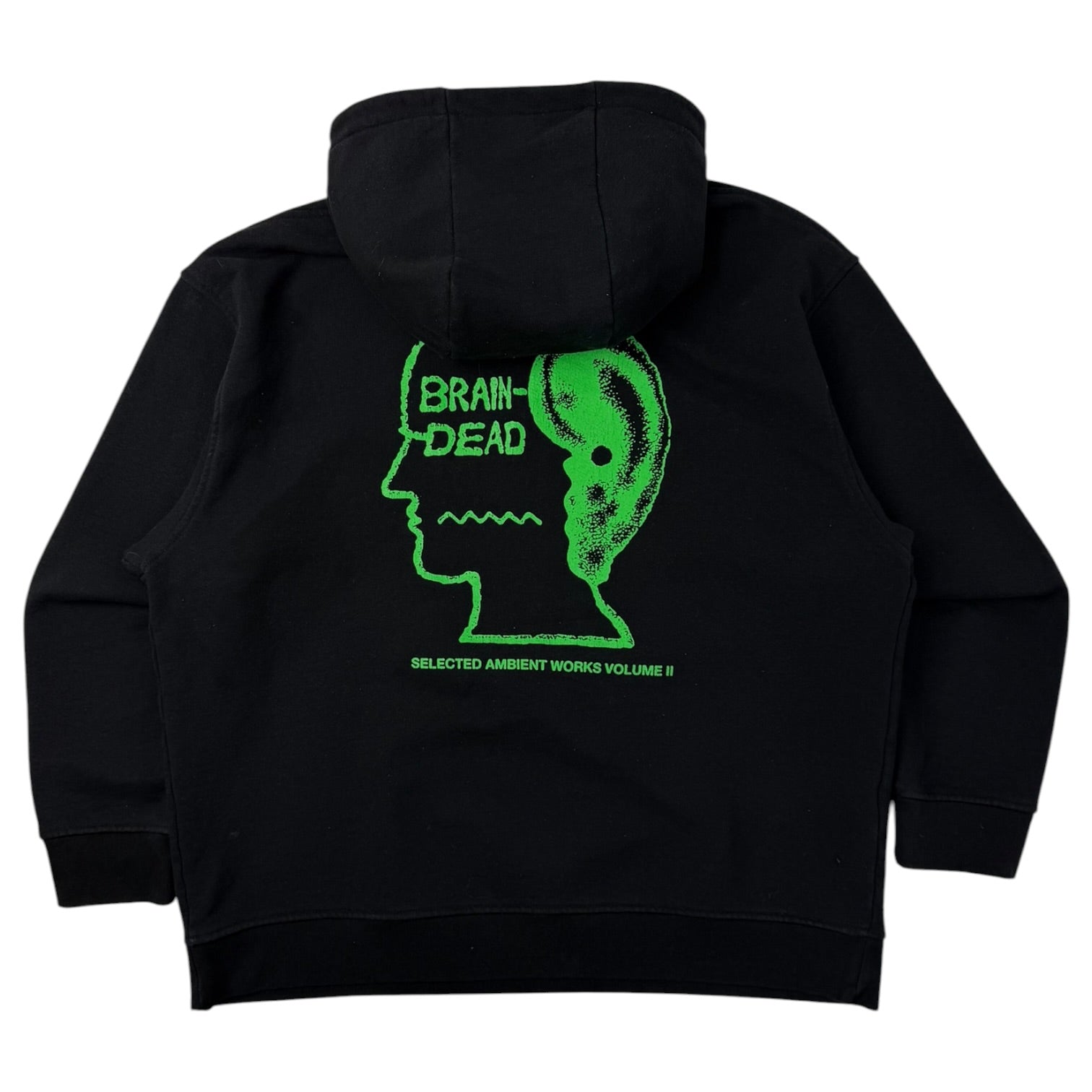 Brain Dead Half-Zip Hoodie Black