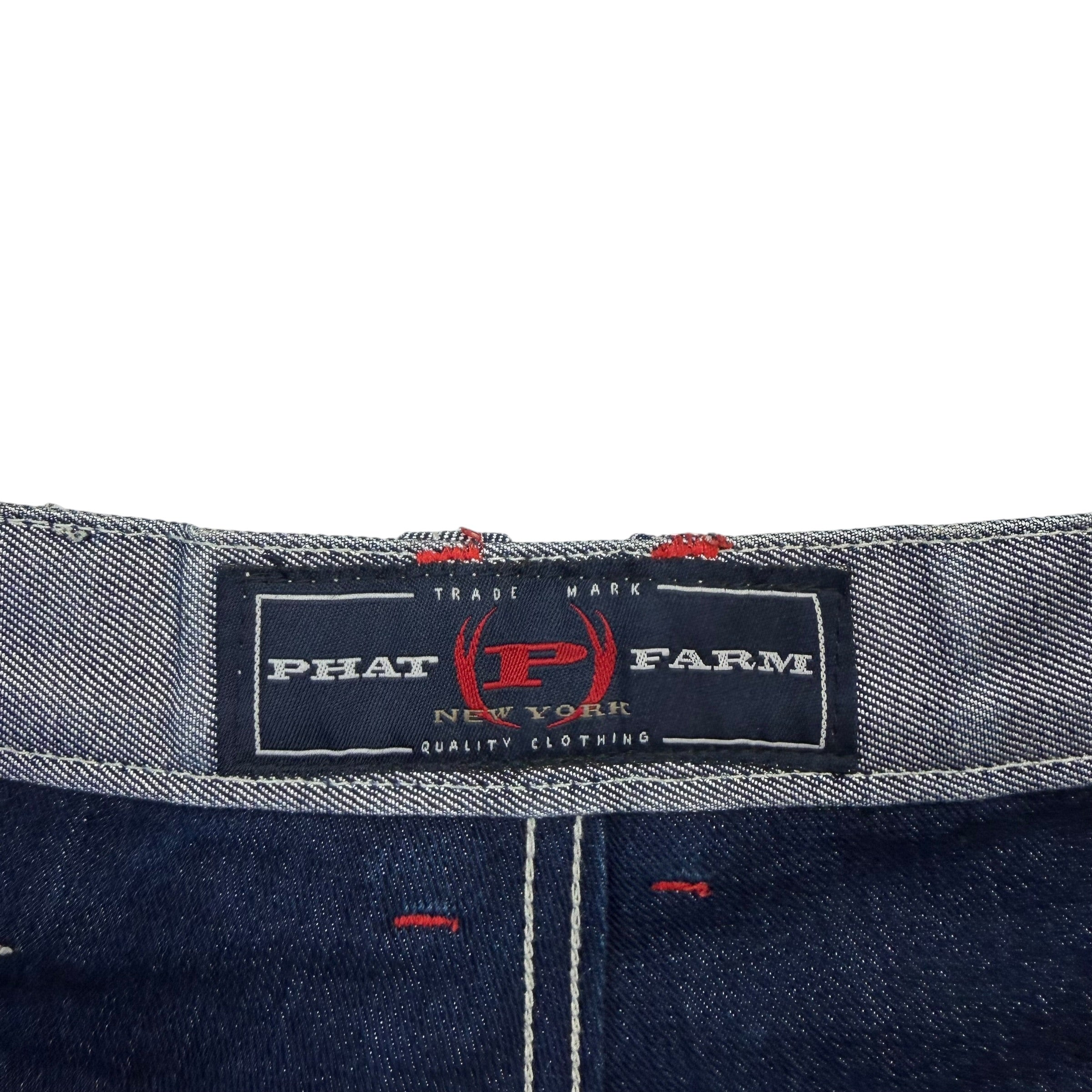 Vintage Phat Farm Glossy Jeans Blue