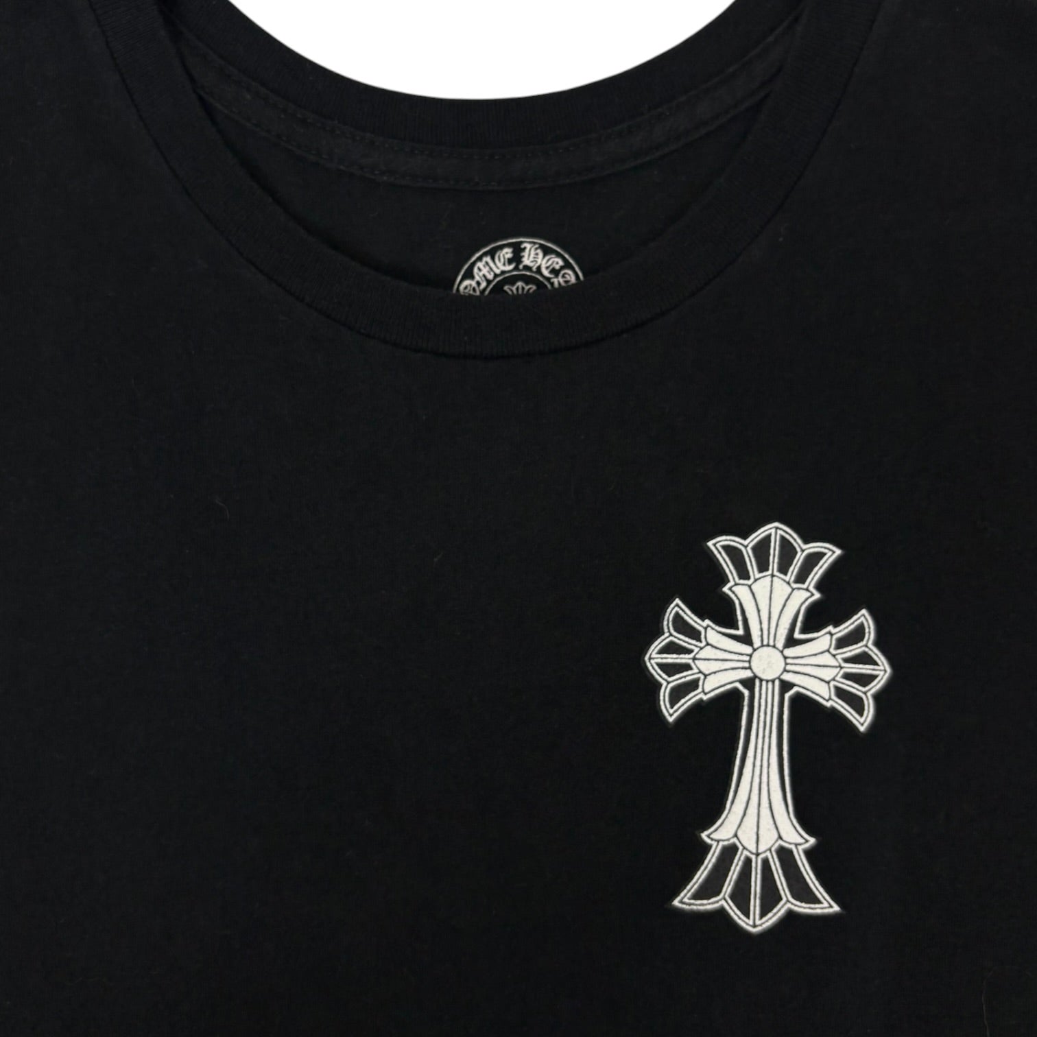 (W) Chrome Hearts Cemetery Double Cross Tee Black