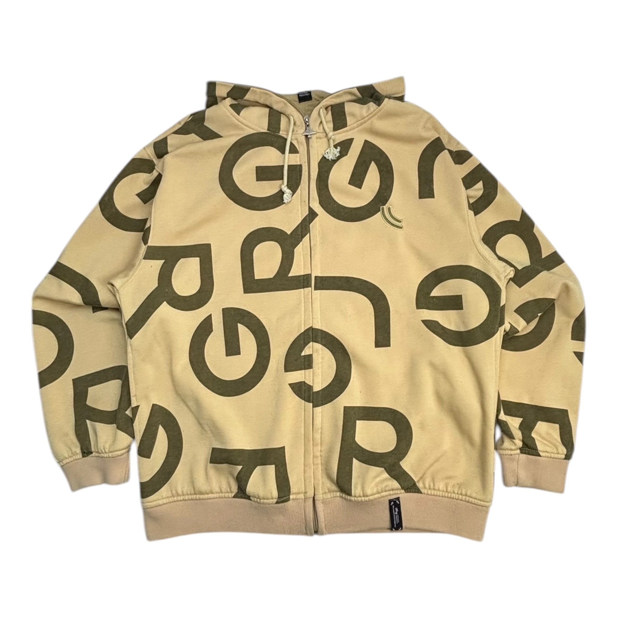 Y2K LRG All Over Zip Up Hoodie Dijon