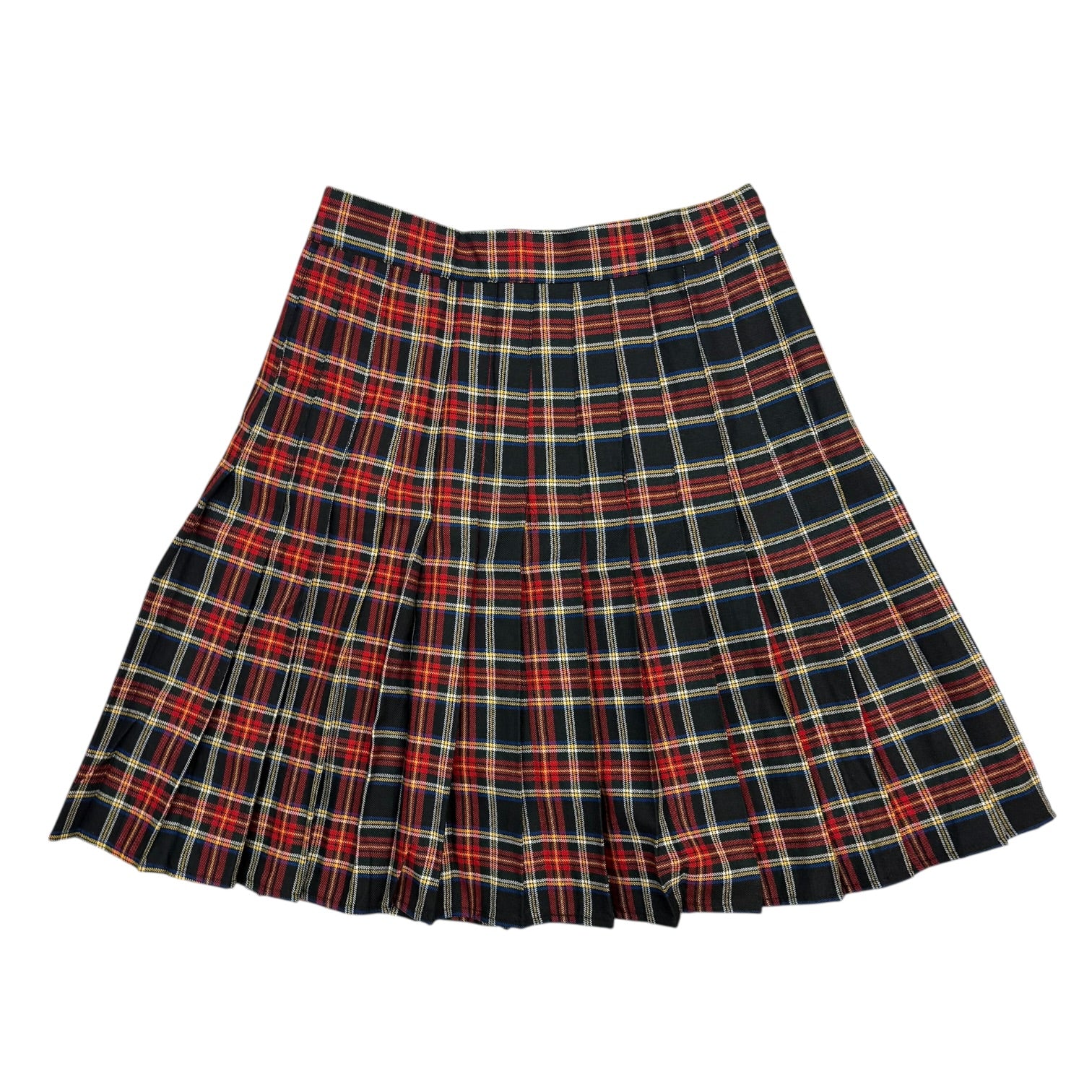 (W) Vintage Tartan Pleated Skirt Plaid