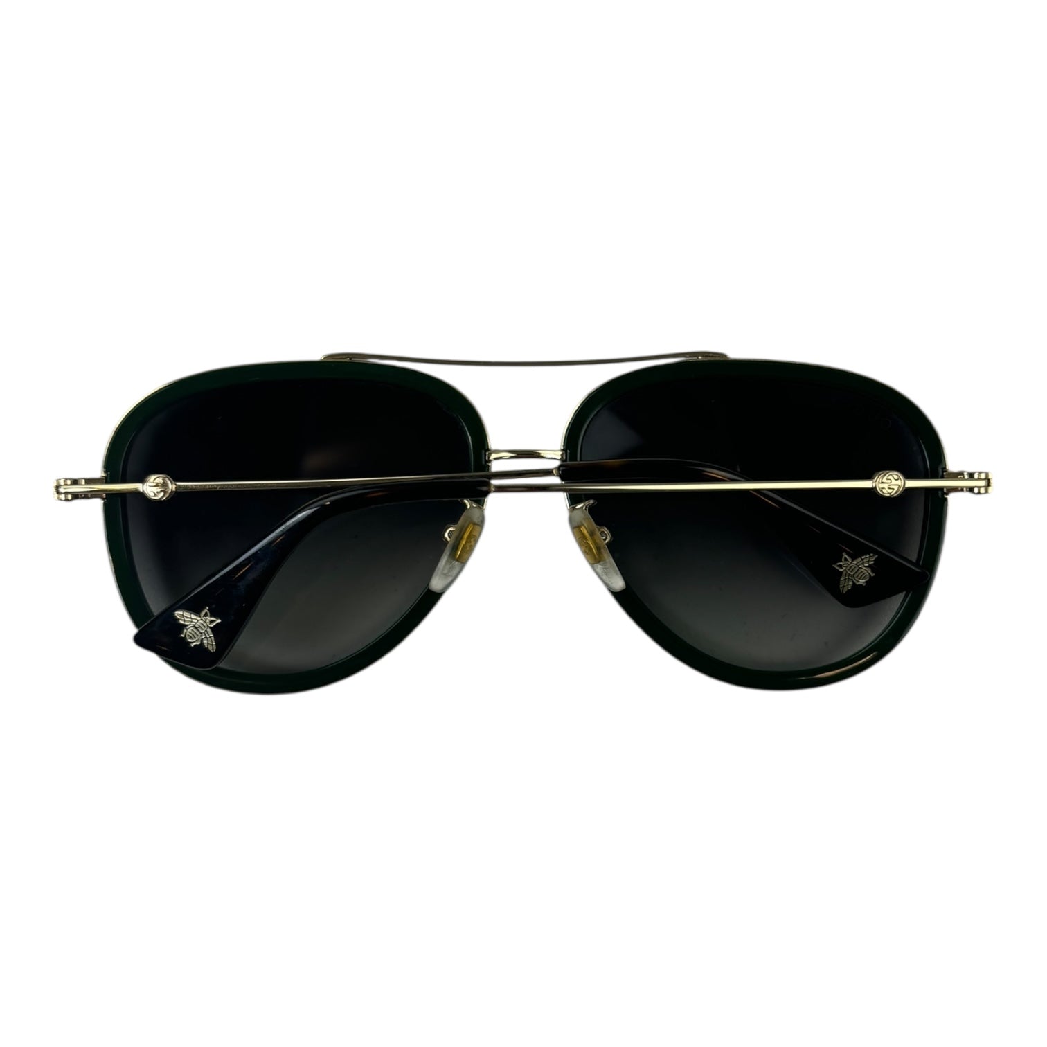 Gucci Striped Pilot Sunglasses Green/Red