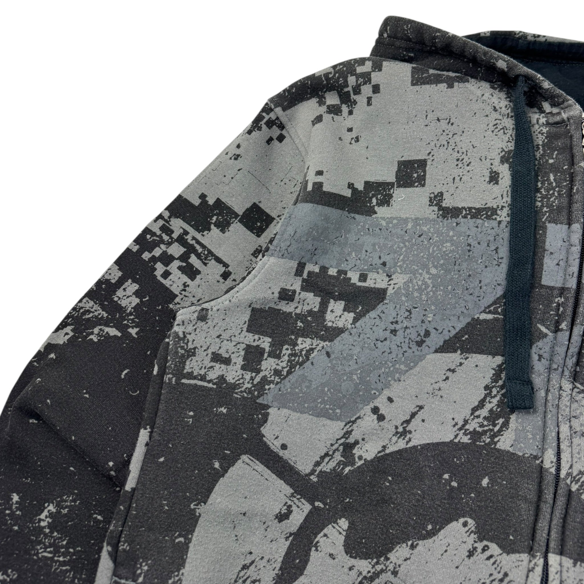 Vintage Eckō Unltd. Digi Camo Cyber Hoodie Grey