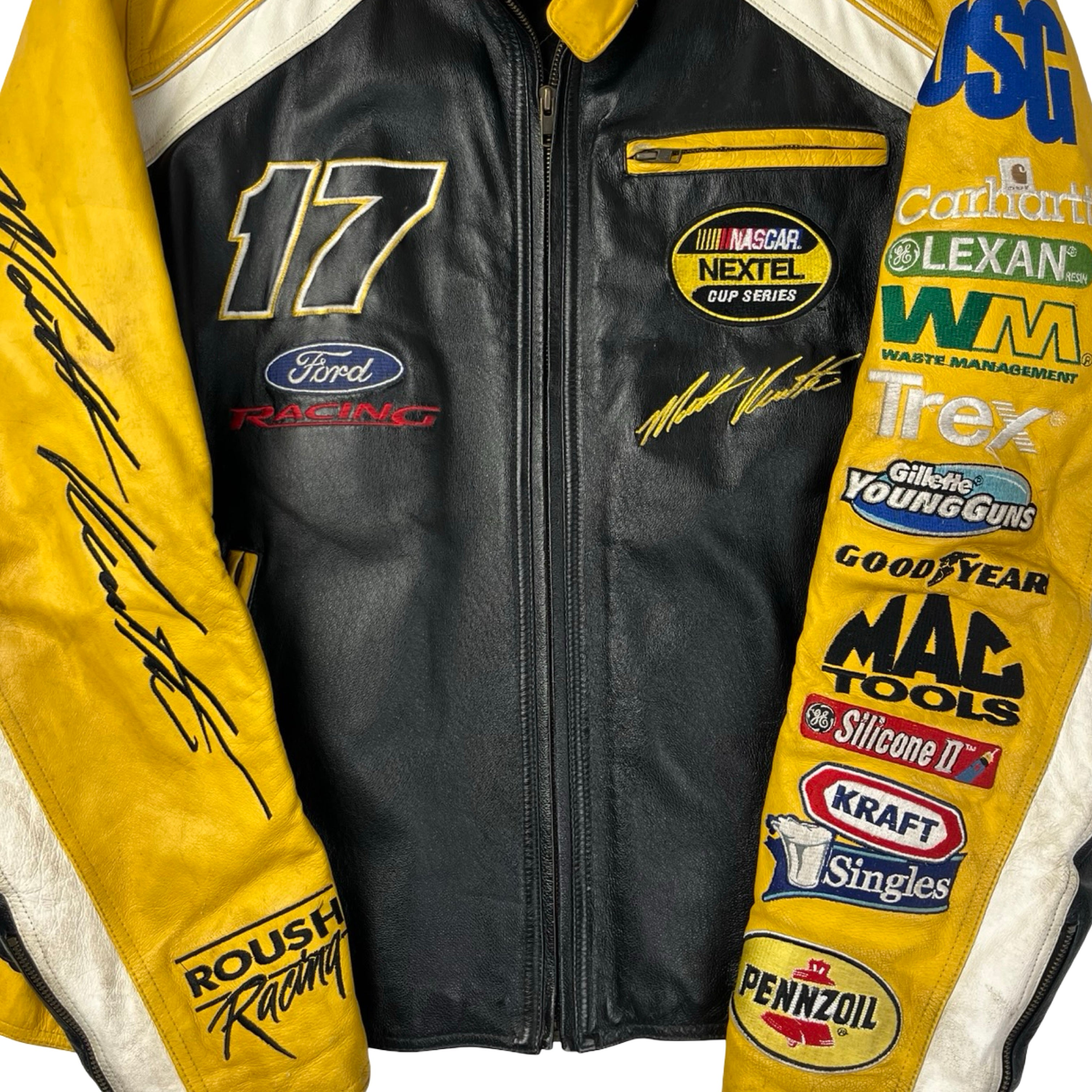 Vintage Chase Authentics Matt Kenseth Leather Dewalt NASCAR Jacket
