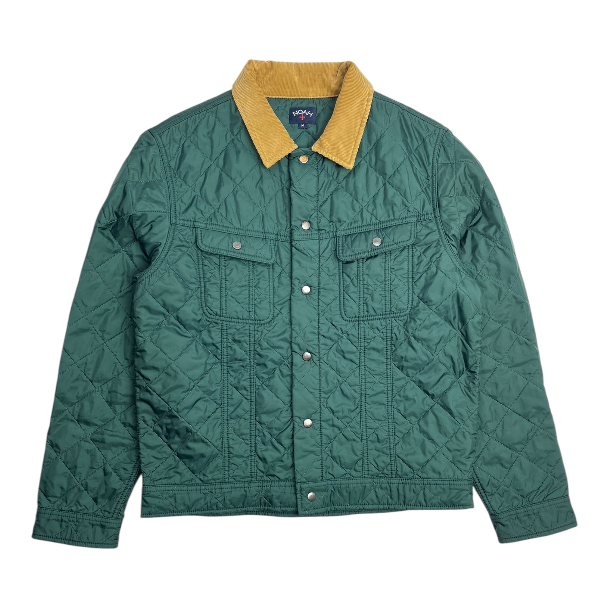 Noah Quilted Trucker Jacket Green