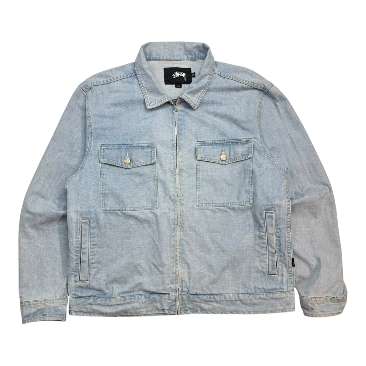 Stussy Washed Denim Garage Jacket Light Wash