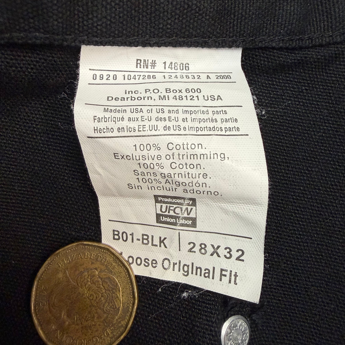 Vintage Carhartt Double Knee Pants Black