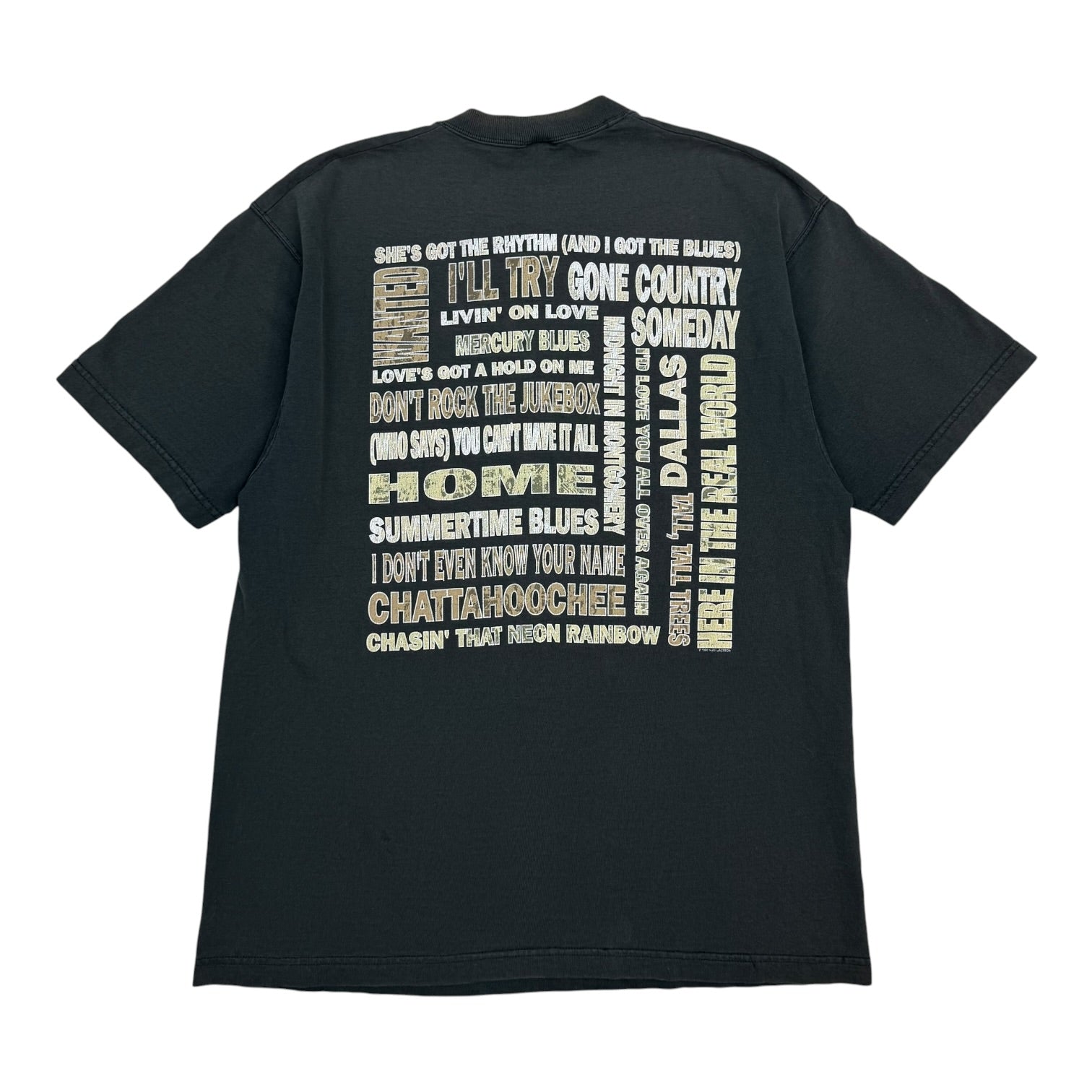 Vintage Alan Jackson Lyric Tee Black
