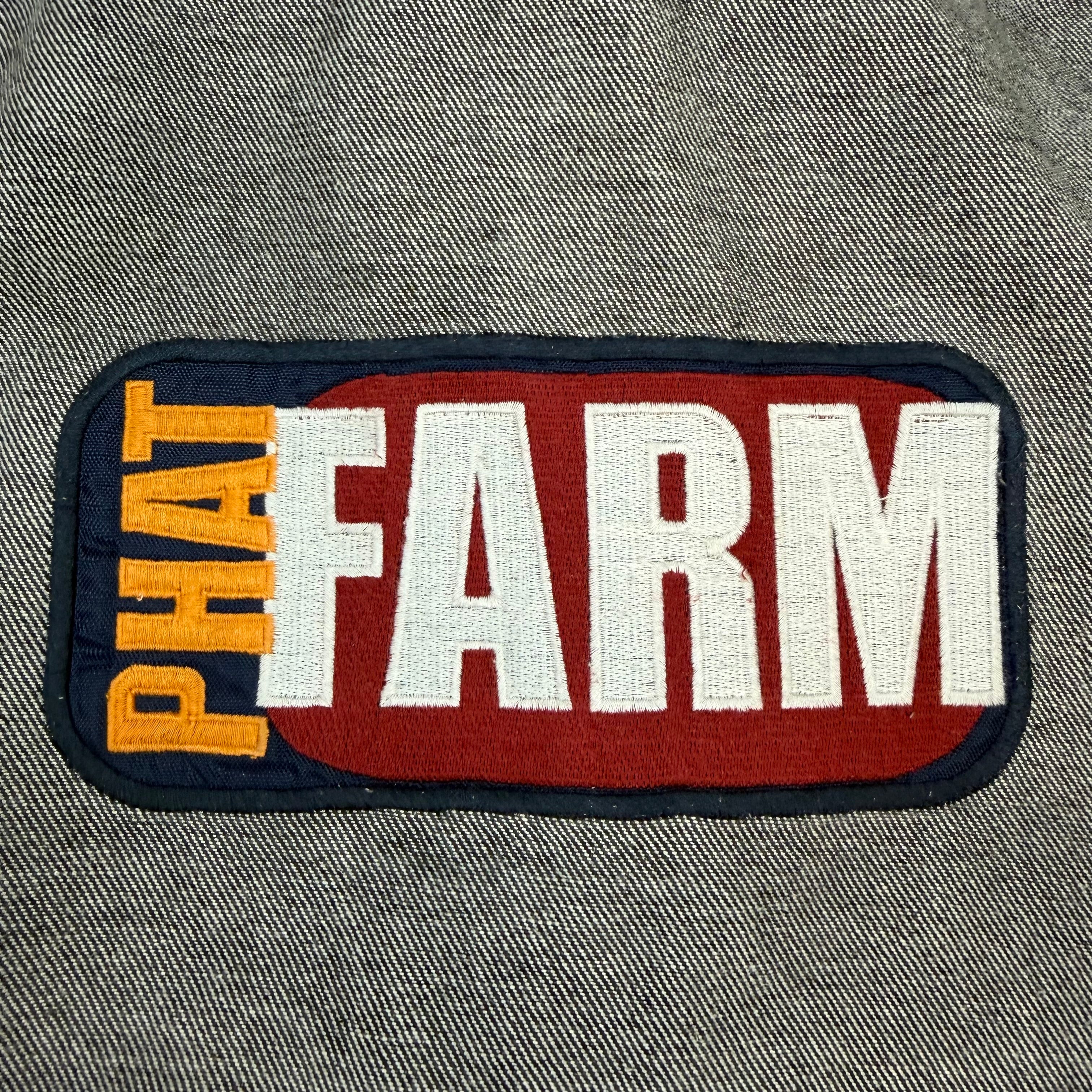 Vintage Phat Farm Denim Trucker Jacket Grey
