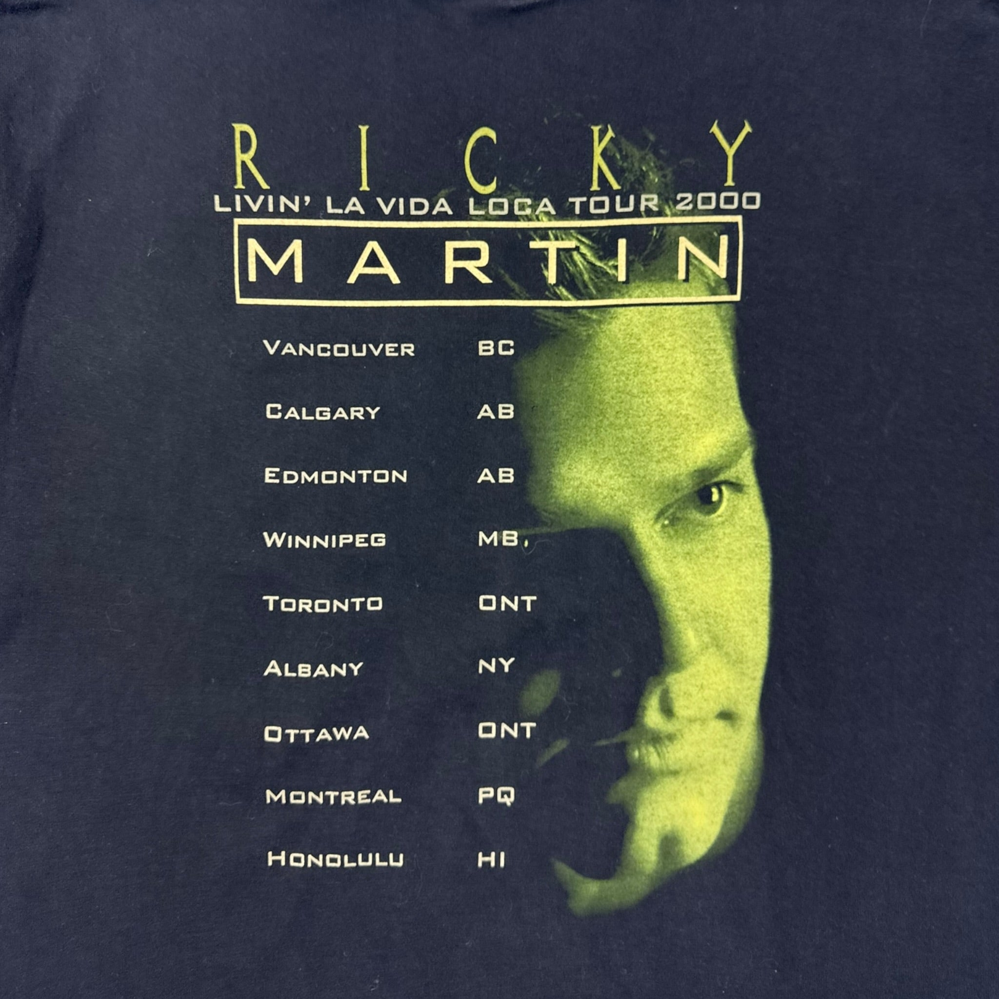 1999 Ricky Martin “Livin’ La Vida Loca” Tour T-Shirt
