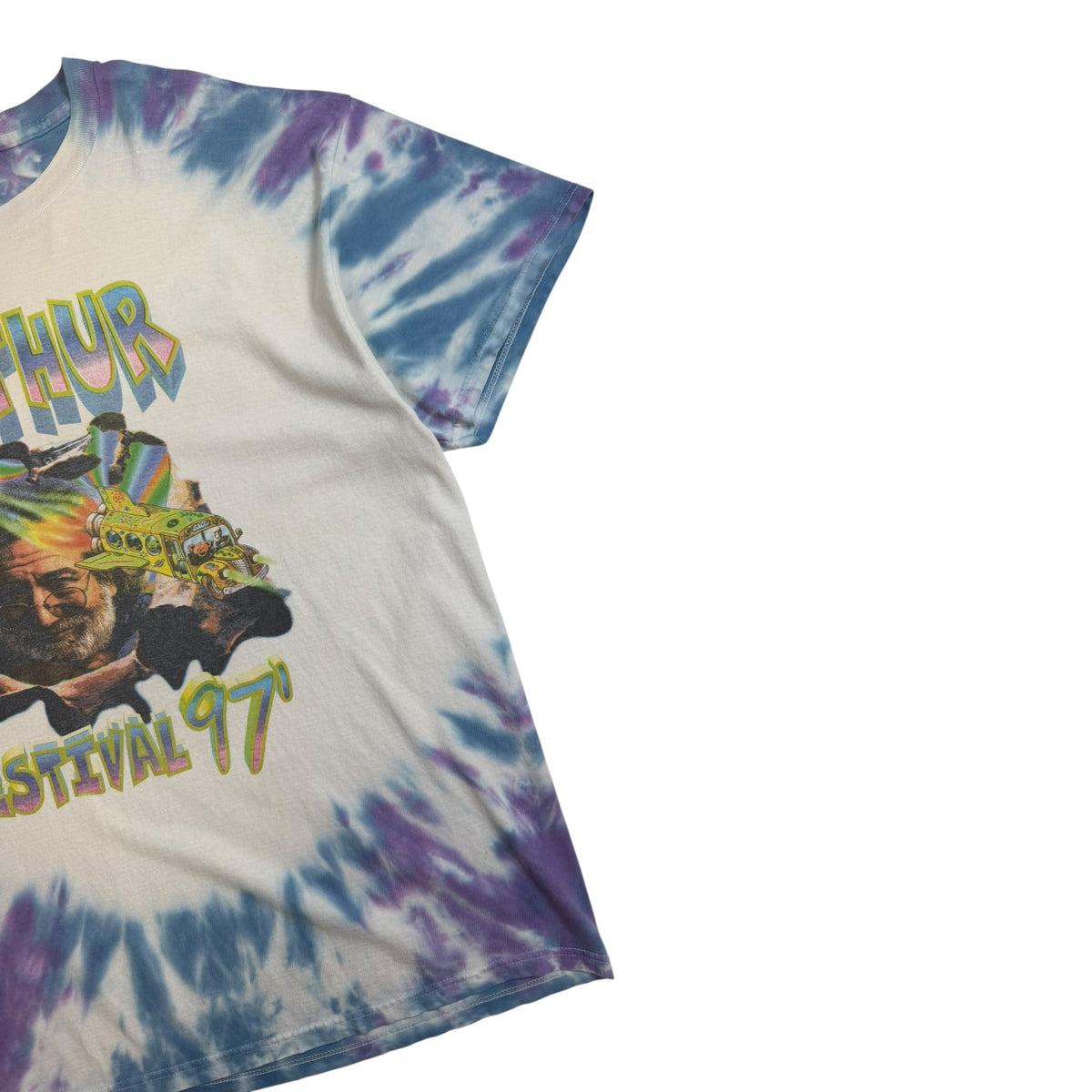 Vintage 1997 Furthur Festival Jerry Garcia Tie Dye T-Shirt