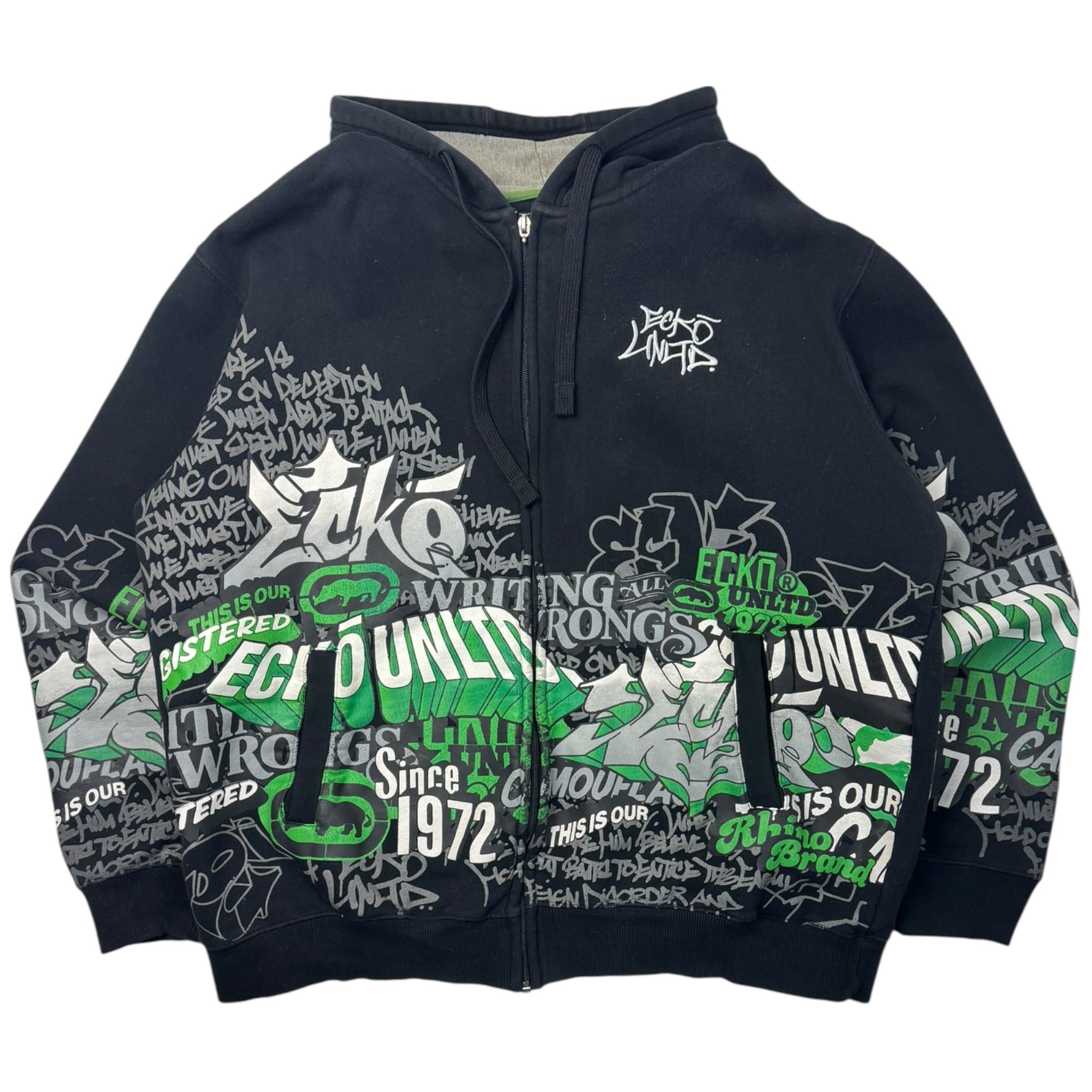 Vintage Y2K Ecko Unltd. Graffiti Zip Up Hoodie
