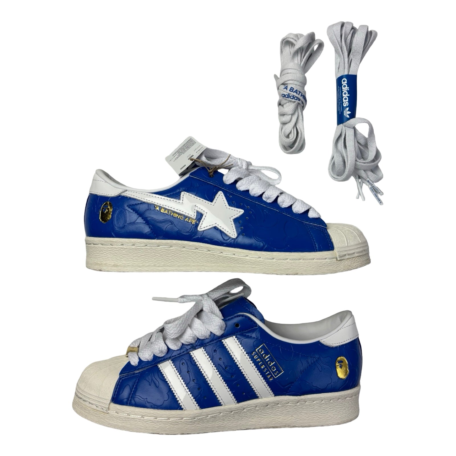 Bape x Adidas Superstar Vintage Blue White