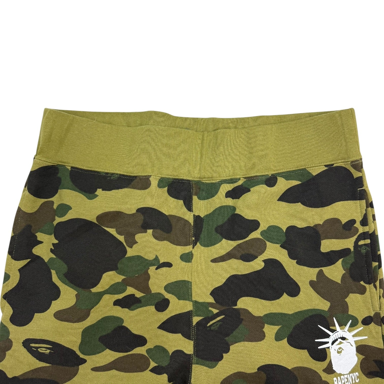 A Bathing Ape BAPE NYC 1st Camo Sweatpants Green