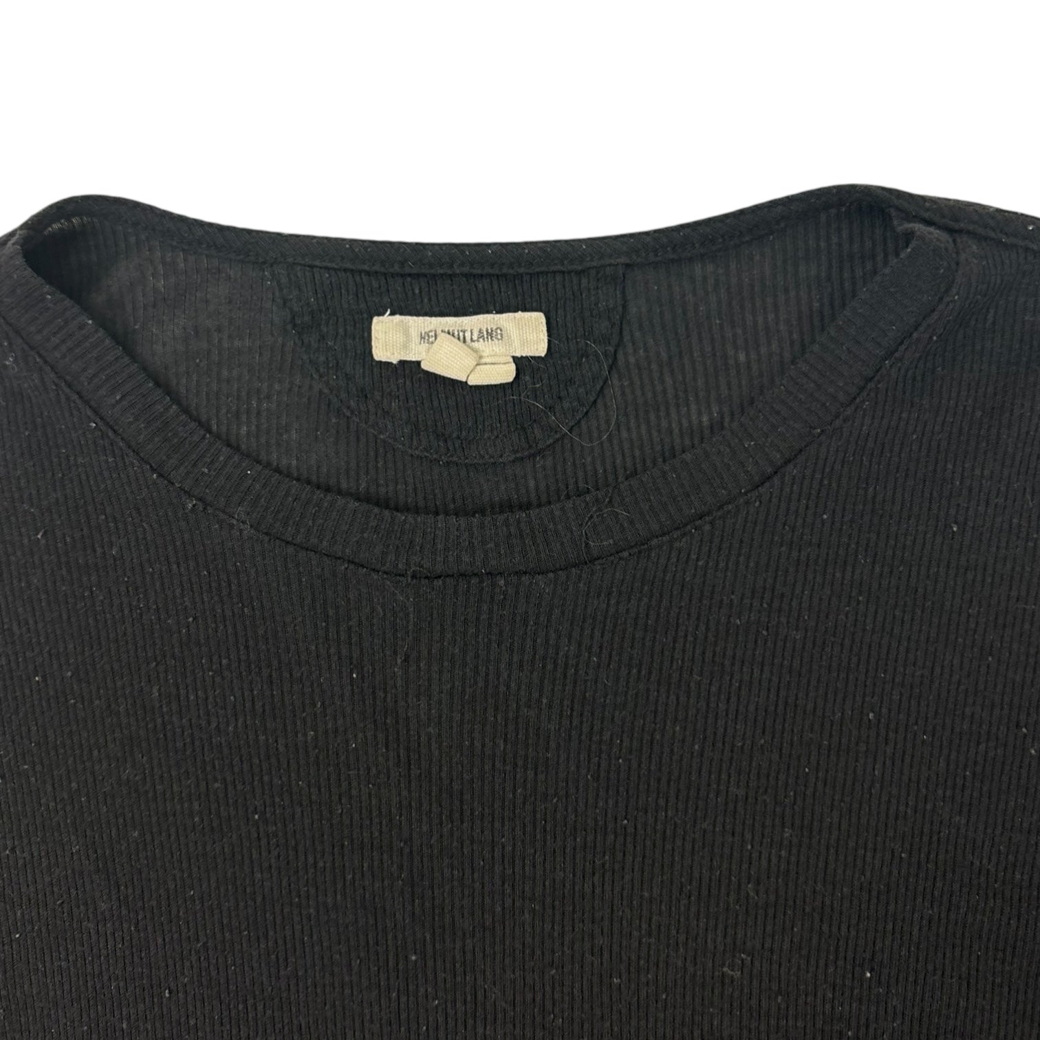 Helmut Lang Thin Rib Fitted T-Shirt Black