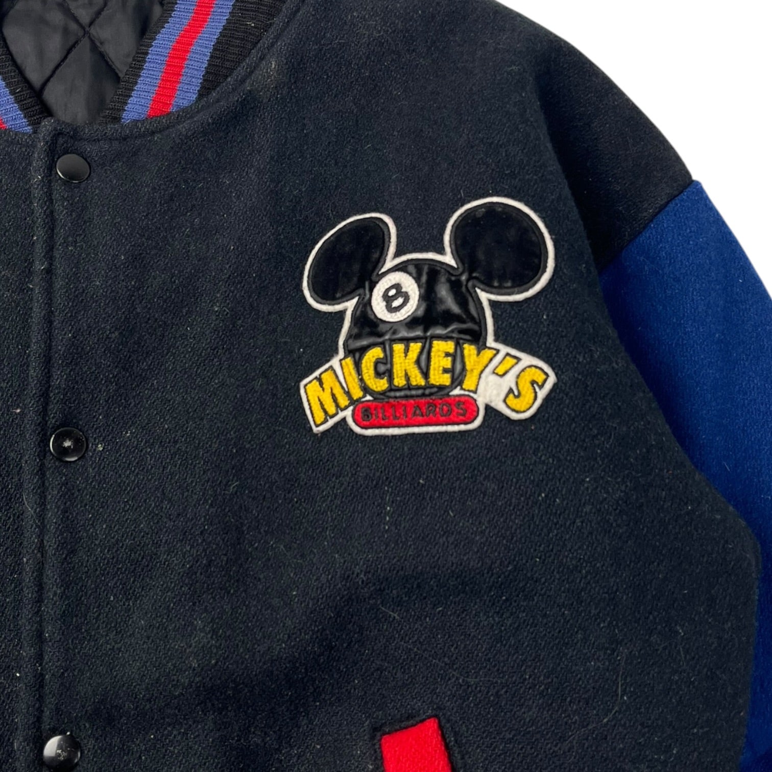 Vintage Mickey Billiards Disney Wool Bomber Jacket