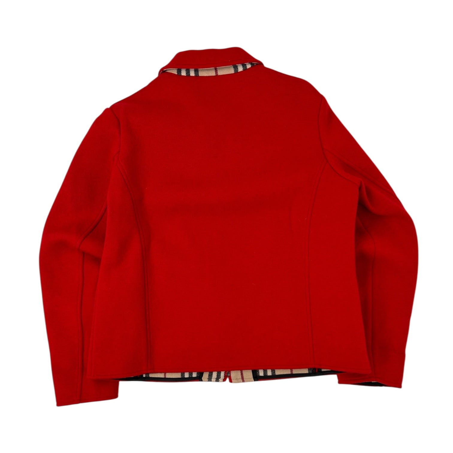 Burberry Women’s Wool Zip-Up Jacket Red