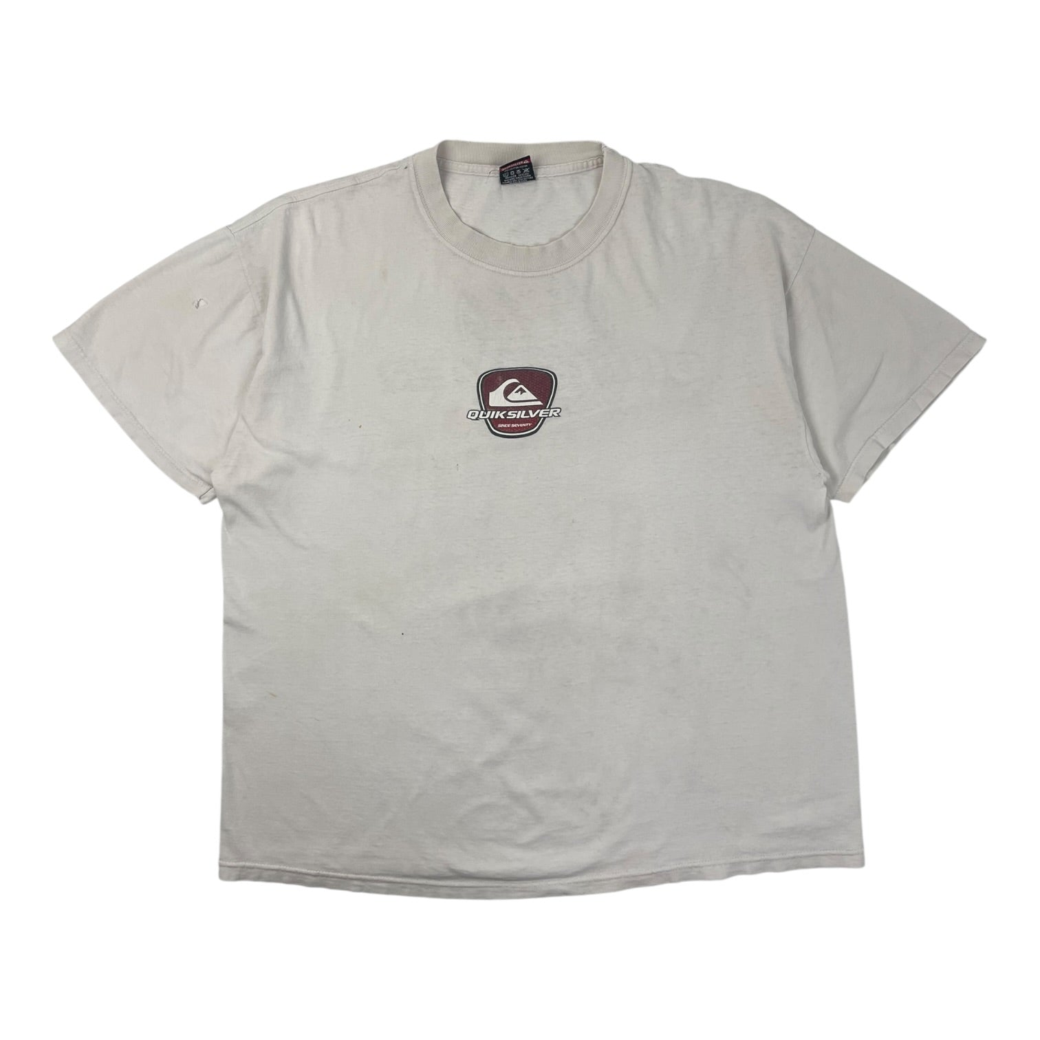 Vintage Quiksilver Spell Out T-Shirt White