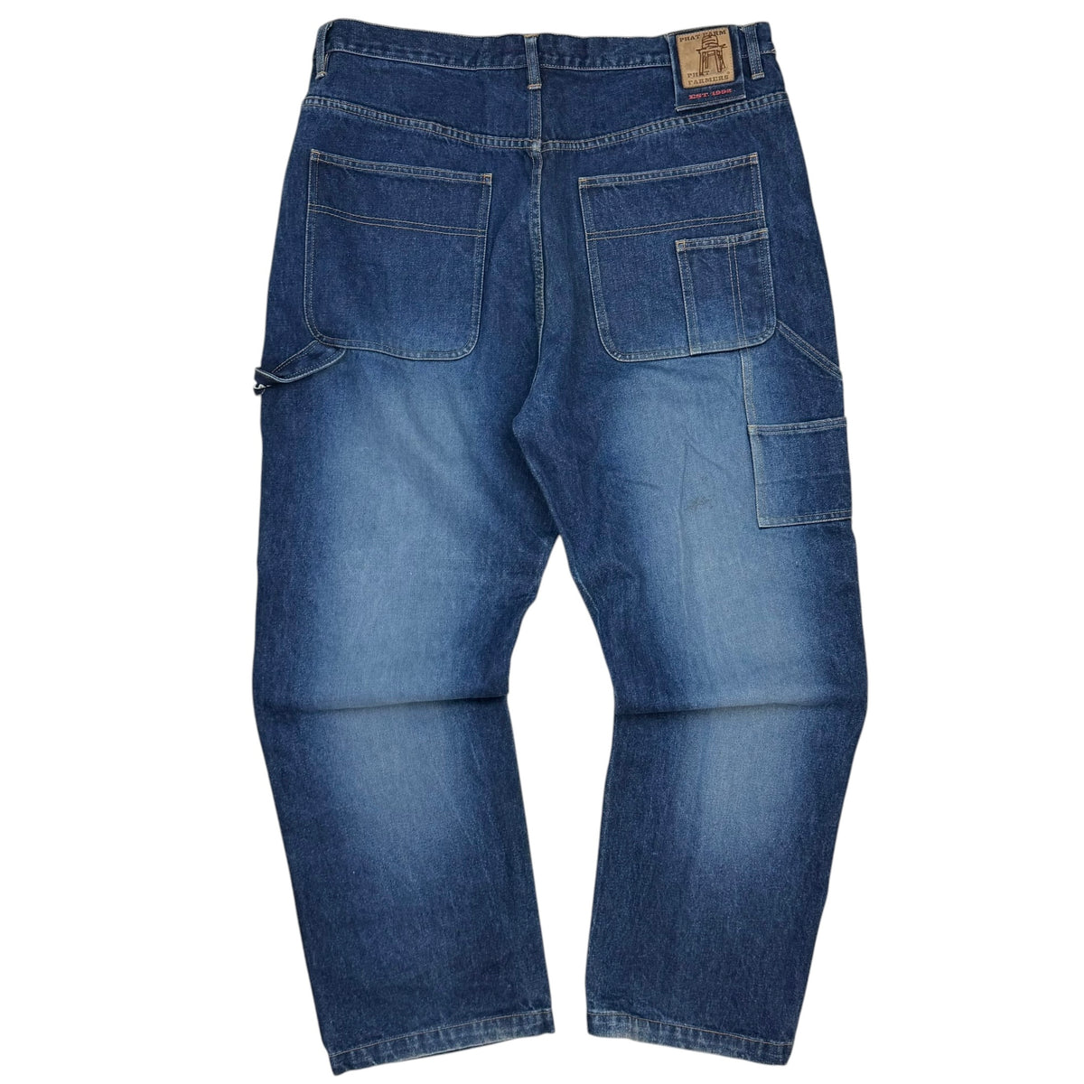 Vintage Phat Farm Faded Denim Carpenter Pants Blue