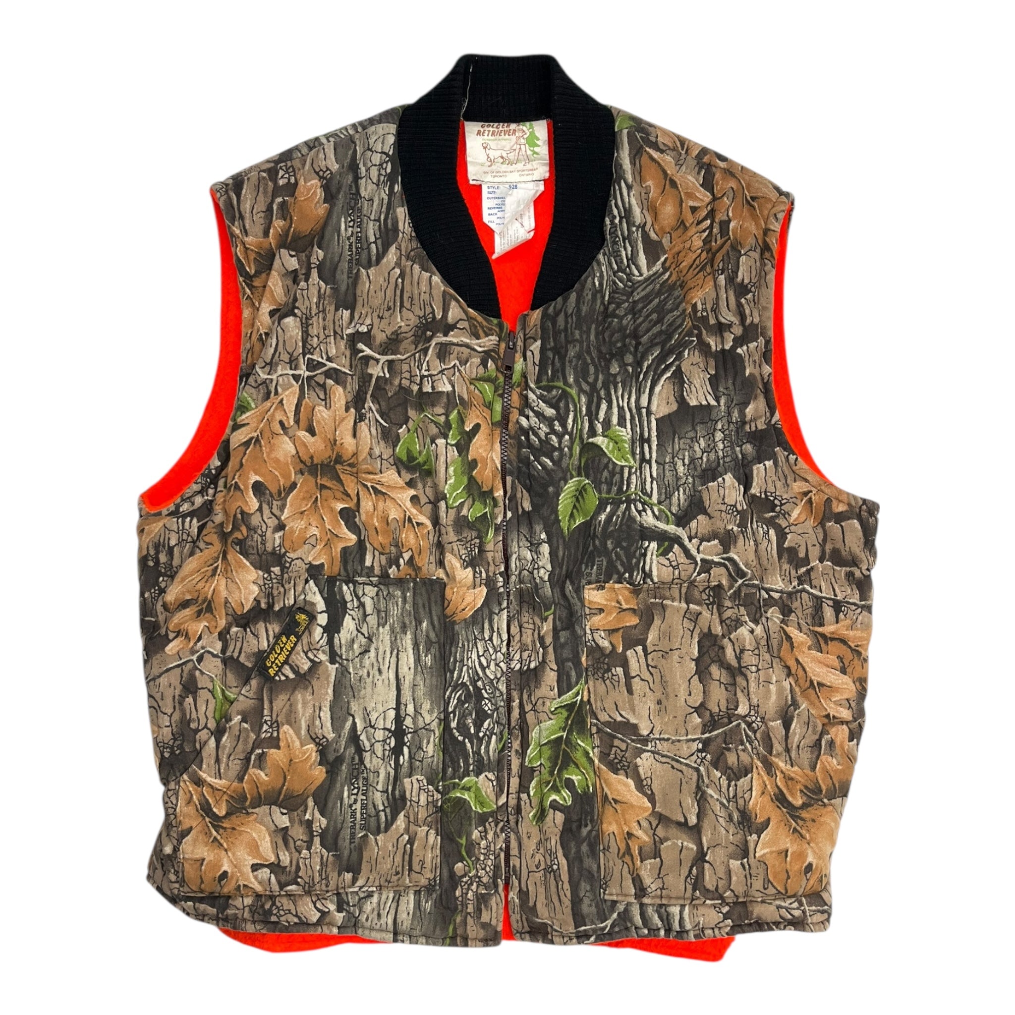 Vintage Golden Retriever Reversible Moss Camo Vest