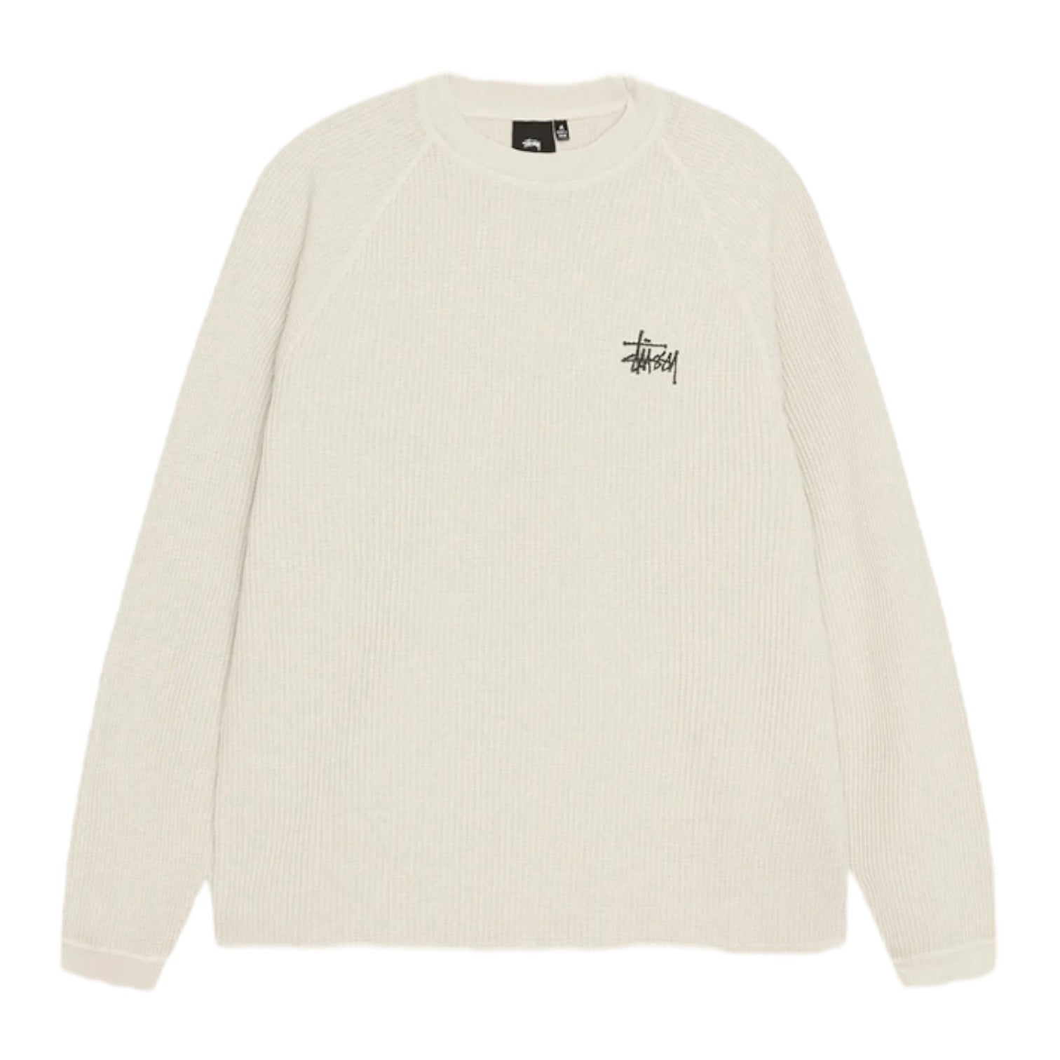 Stussy Raglan Thermal L/S Crewneck Bone