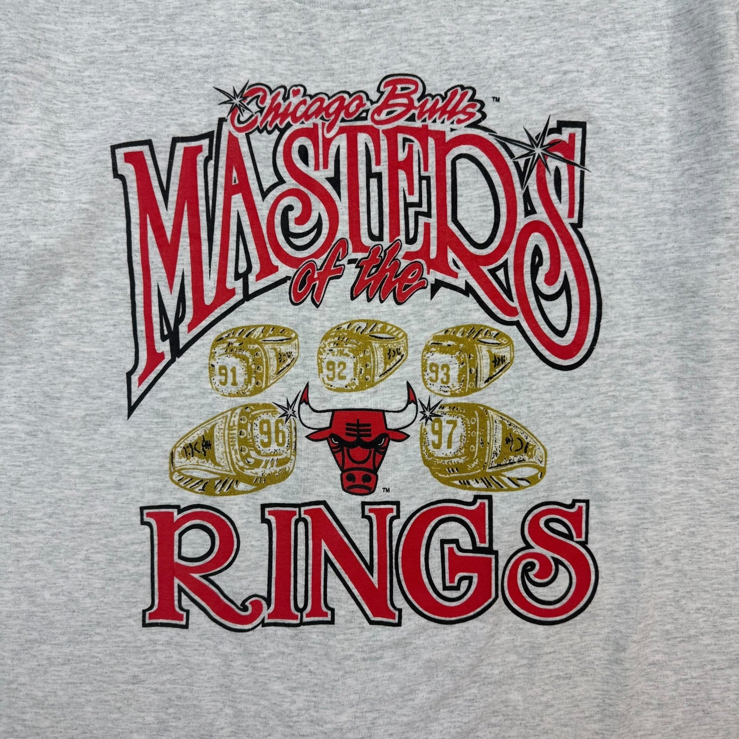Vintage Chicago Bulls Masters Of The Rings Tee Grey