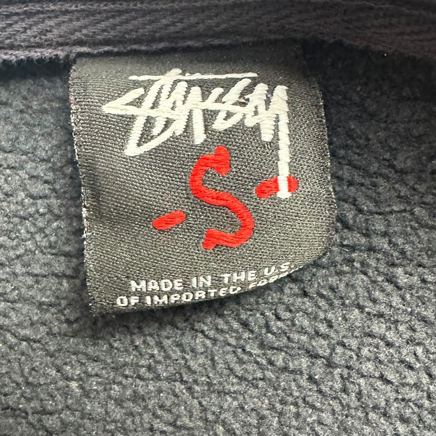 Vintage Stussy Leaf Crewneck Washed Black