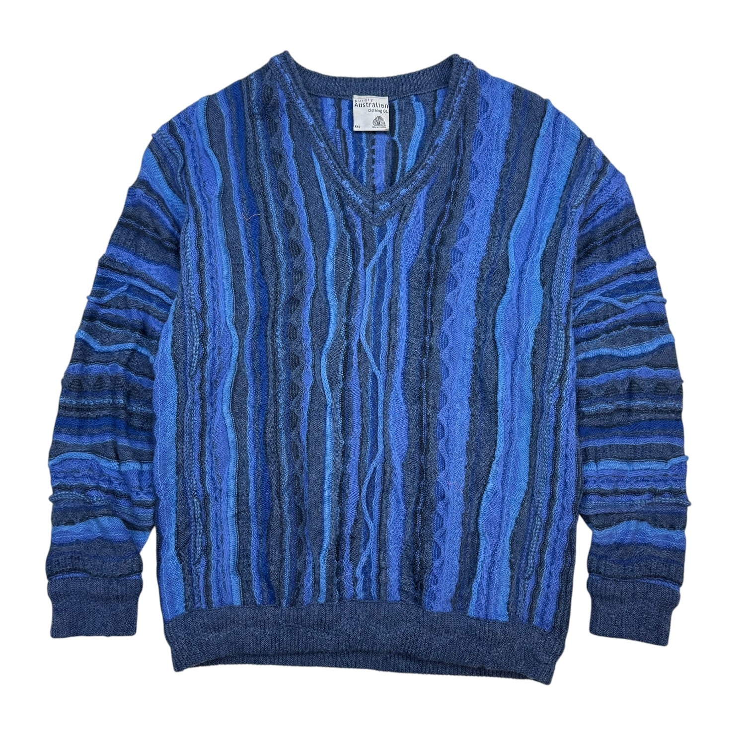 Vintage Australian Clothing. Co Knit Sweater Blue